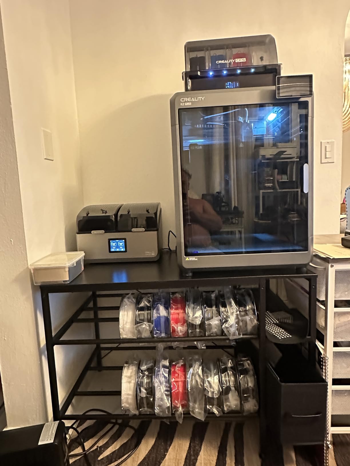 Official Creality Filament Dryer, Space Pi X4 Filament Storage Box, 85℃ Max Temperature, Dual Independent Heating Chambers, Power Saving for PLA PETG ABS TPU ASA PC PA PAHT, DB-05 customer photo 2