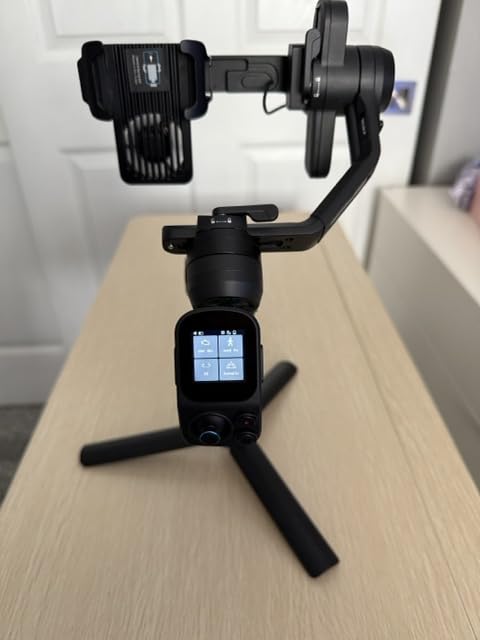 FeiyuTech SCORP Mini-3-Pro Gimbal Stabilizer for Camera Mirrorless/Compact/Action Cameras,Smartphone,18m AI Tracking,Detachable Remote Handle,4.4lbs Payload,3-axis Gimbal for Canon Sony Nikon customer photo 1