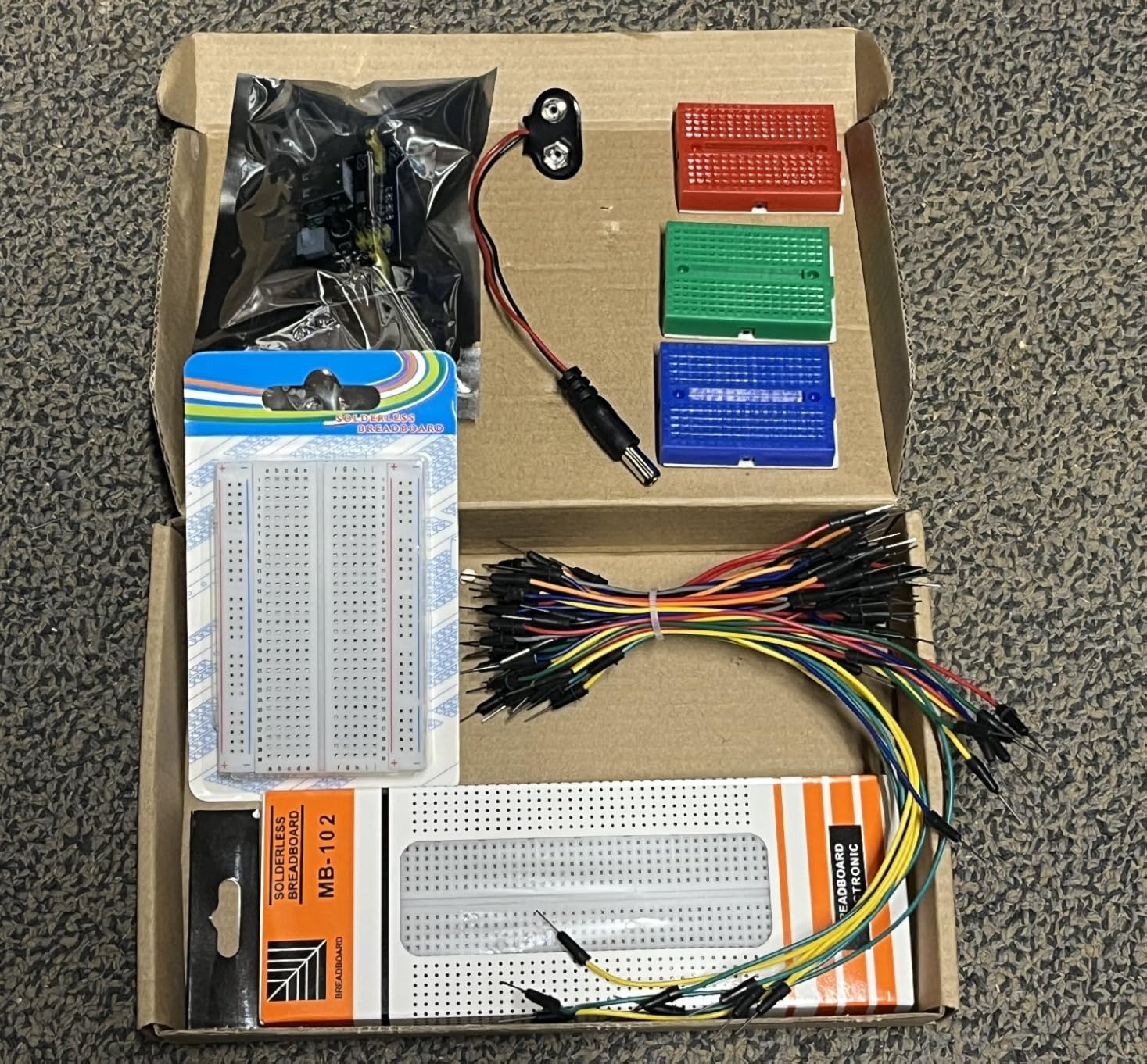Breadboard Kit with Flexible Wires & 9V DC Adapter for Arduino, IoT & STEM customer photo 1