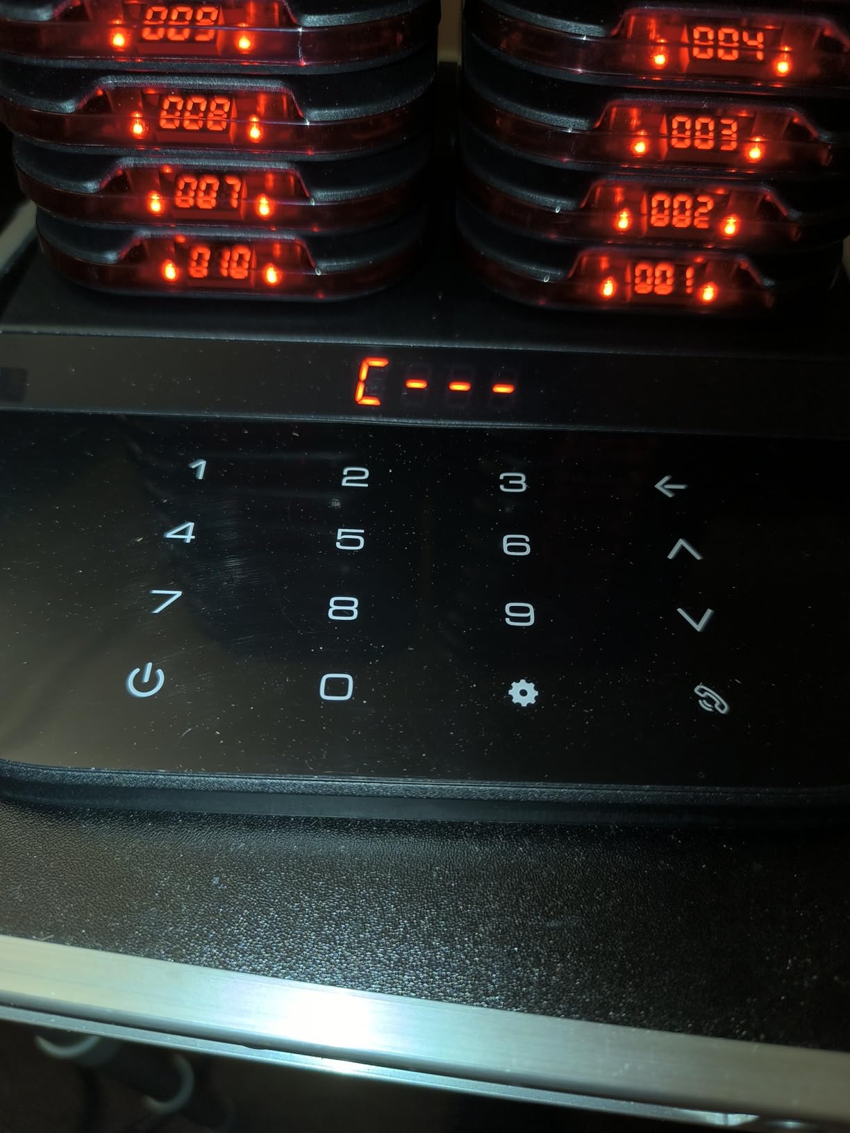 AGJ Restaurant Pager System Touch Keyboard Wireless Calling System 20 Pagers Beeper Buzzer Guest Customer Queue Pagers for Food Truck Church Nursery Clinic Coffee Shop with Buzzer Vibration Flash customer photo 2