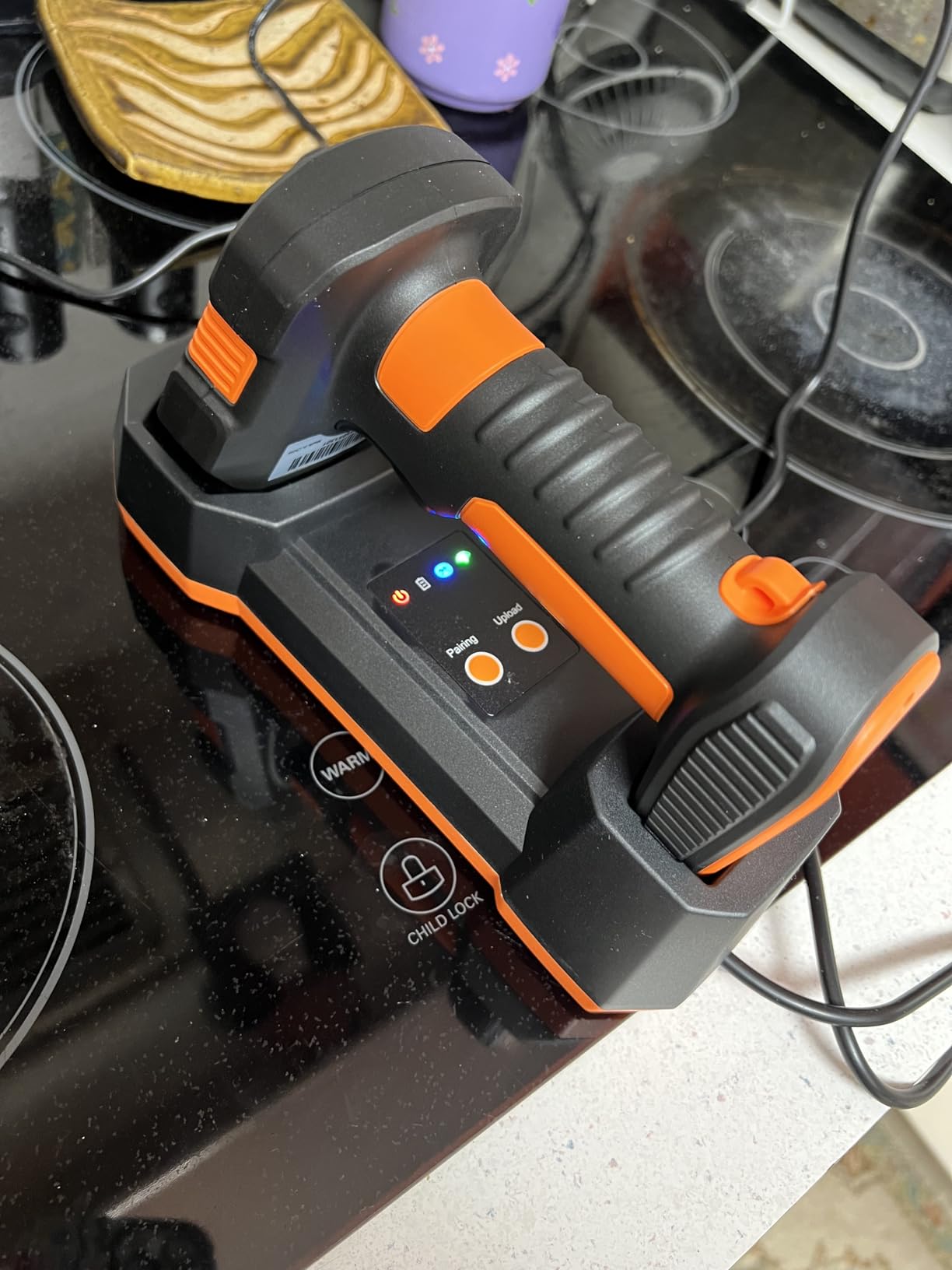KUIIYER 1D QR 2D Industrial Barcode Scanner with Upgraded Charging Dock customer photo 2