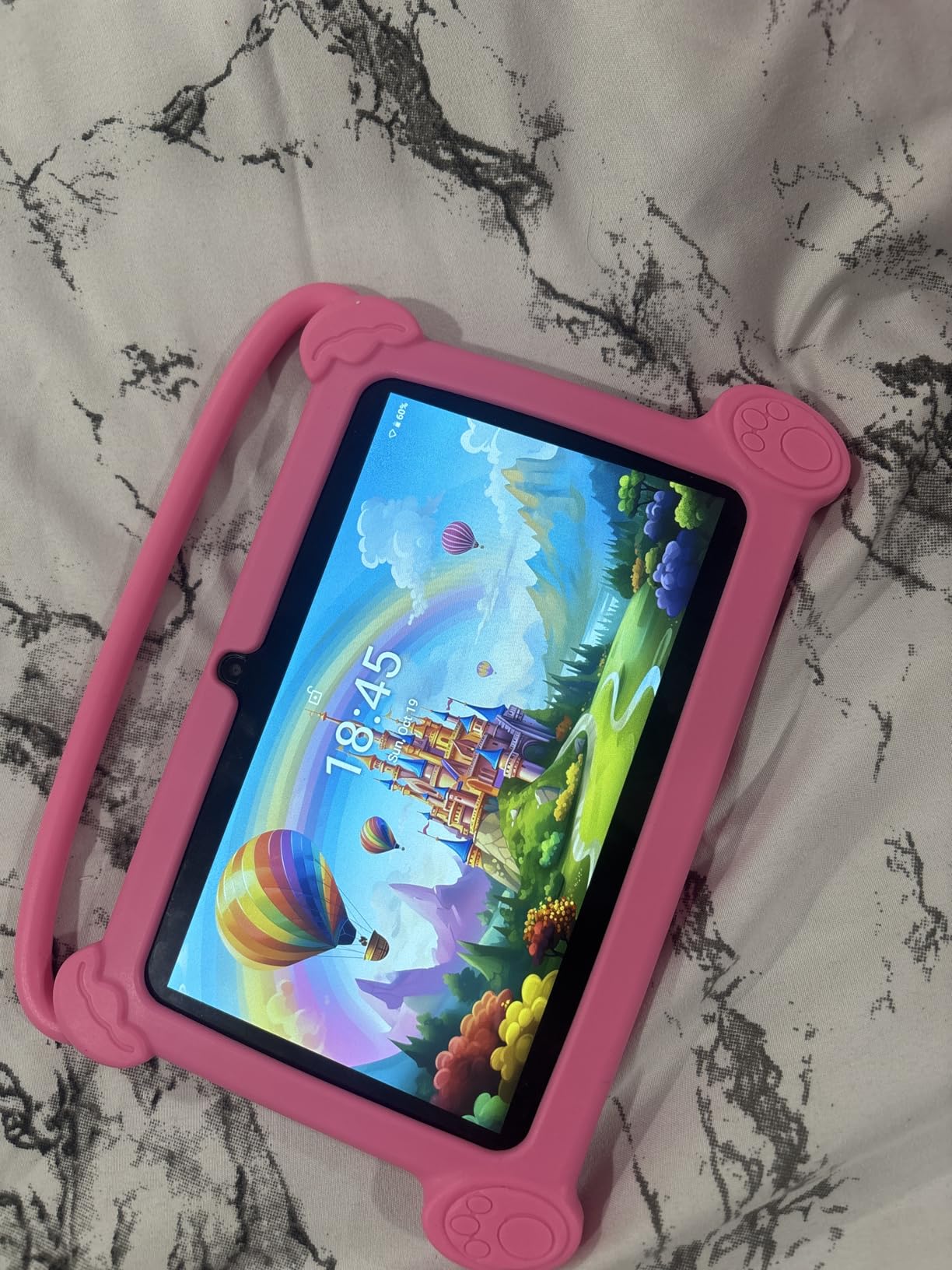Kids Tablet 7 inch 3-9 for Kids,32GB ROM Toddler with Shockproof Case,Kids Android Software Installed Netflix,YoutTube, aiwawa Apps Parent Controls,Dual Camra, WiFi,FM, GPS (Pink) customer photo 1