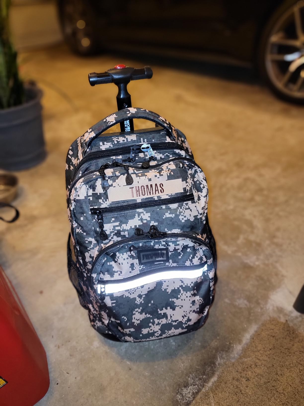 J World Sundance Laptop Rolling Backpack for Girls Boys. Roller Bookbag with Wheels, 20 Inch, Wiggle Blue customer photo 1