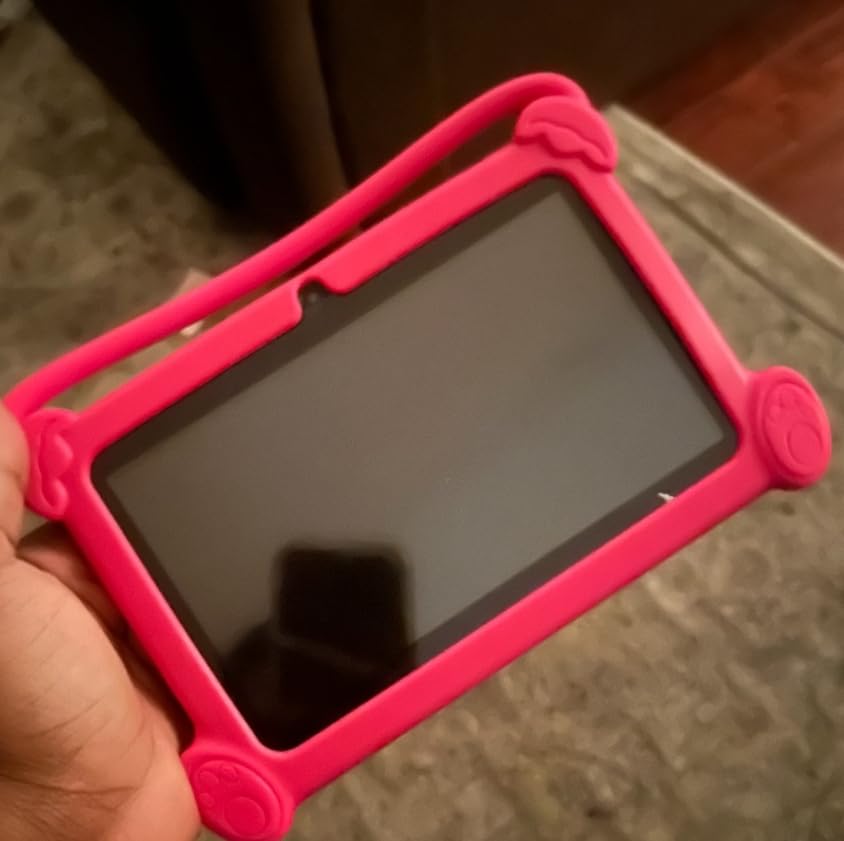 DIGITHINK Kids Tablet 7 inch 3-9 with Protective Case, 4GB (2GB+2GB Expand) RAM 32GB ROM, Toddler Tablets, Andriod Educational Learning Device,Prarent Control, Netflix,YouTube,aiwawa apps (Rose Red) customer photo 1