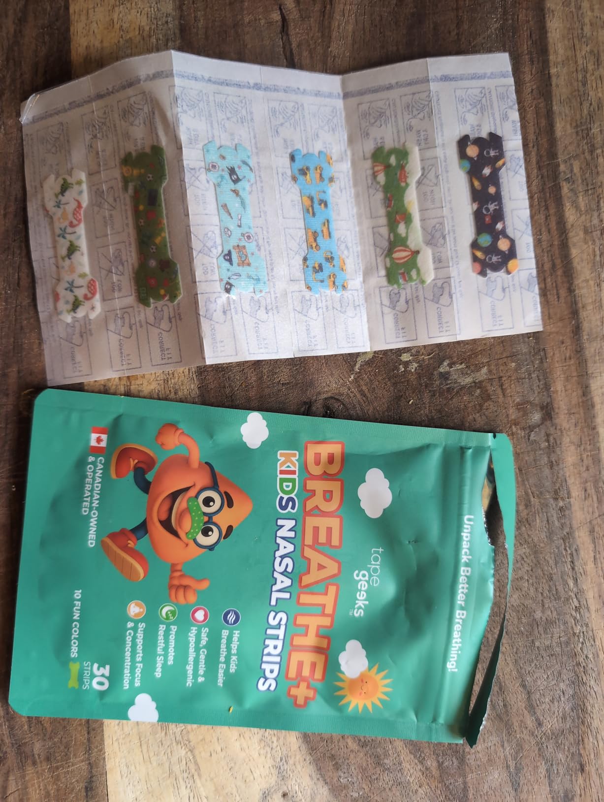 TapeGeeks Nasal Strips for Kids Nose Strips for Breathing Nasal Strip for Reducing Snoring Boys and Girls, Mix Colors customer photo 1