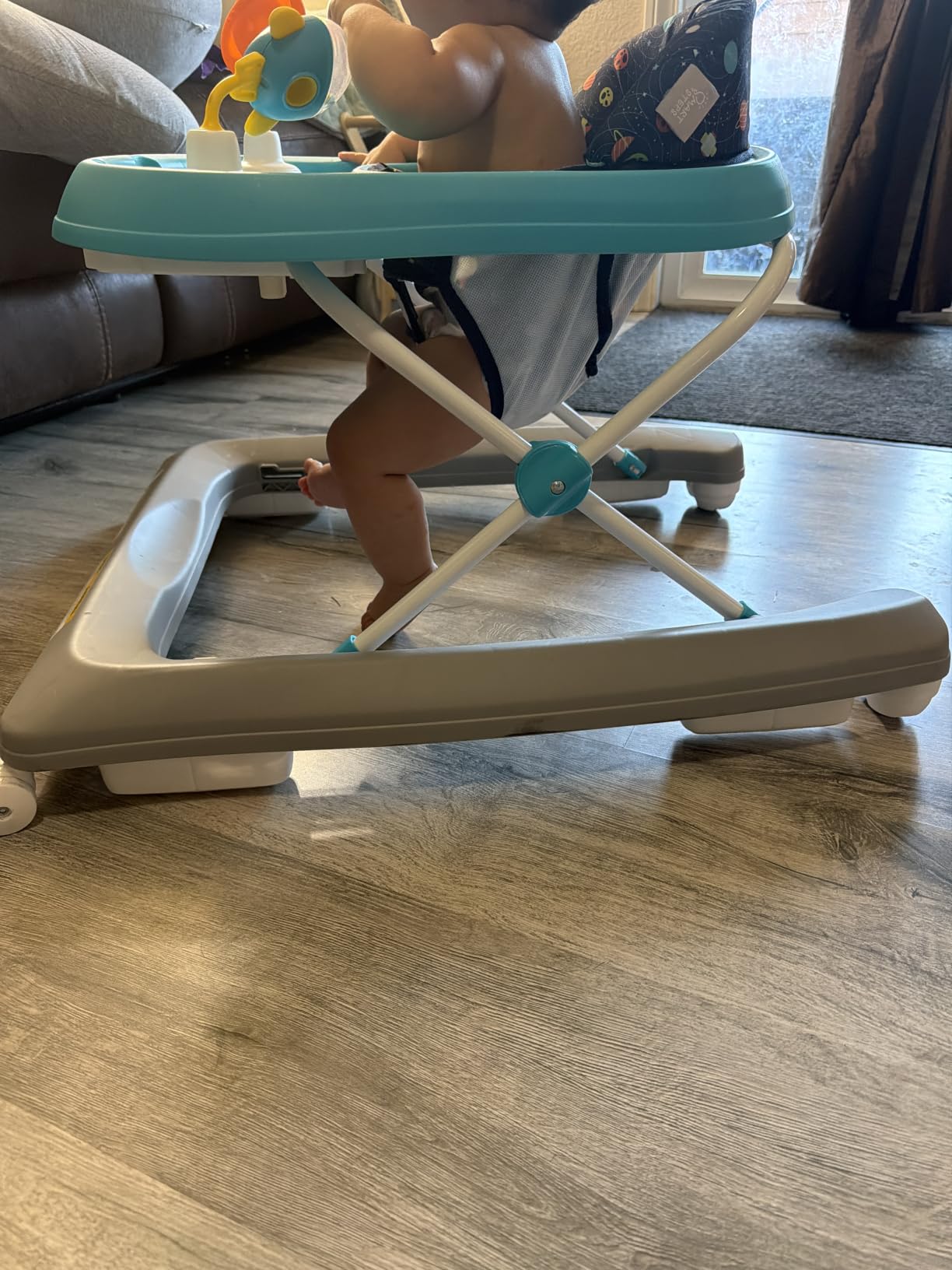 Smart Steps Trend Activity Walker with Removeable Toy Bar, Multi-Directional Front Wheels, Tray, Adjustable Height and Flat Fold Frame for Storage, Ages 6 Months +, Zoo-ometry White customer photo 1