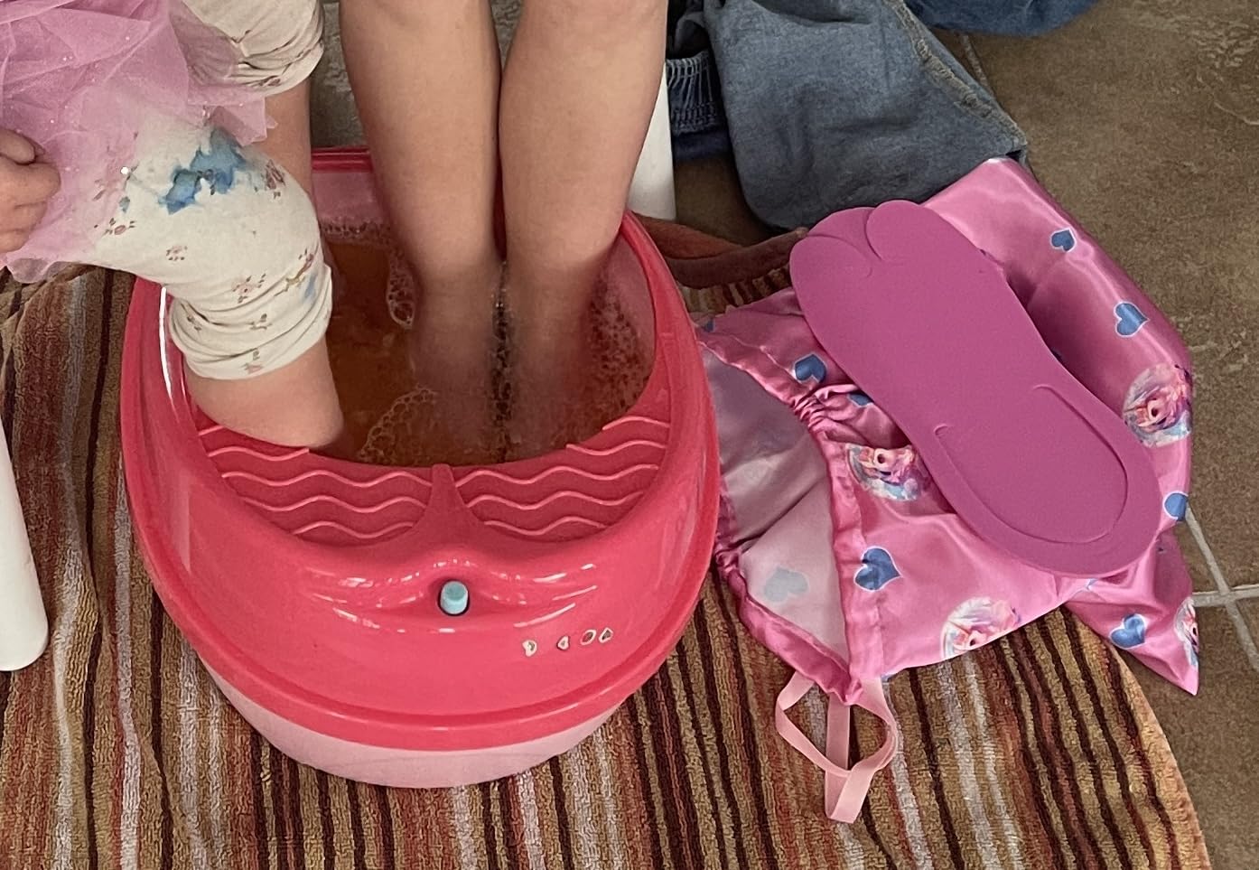Kids Foot Spa Kit - Kids Spa Day Kit for Girls 4-12 Years. - Pedicure Foot Spa, Girls Spa Set Nails Art Salon Girl Stuff - Parties & Christmas Birthday Gifts for 7 8 9 10-12 Year Old Girl Gifts customer photo 2