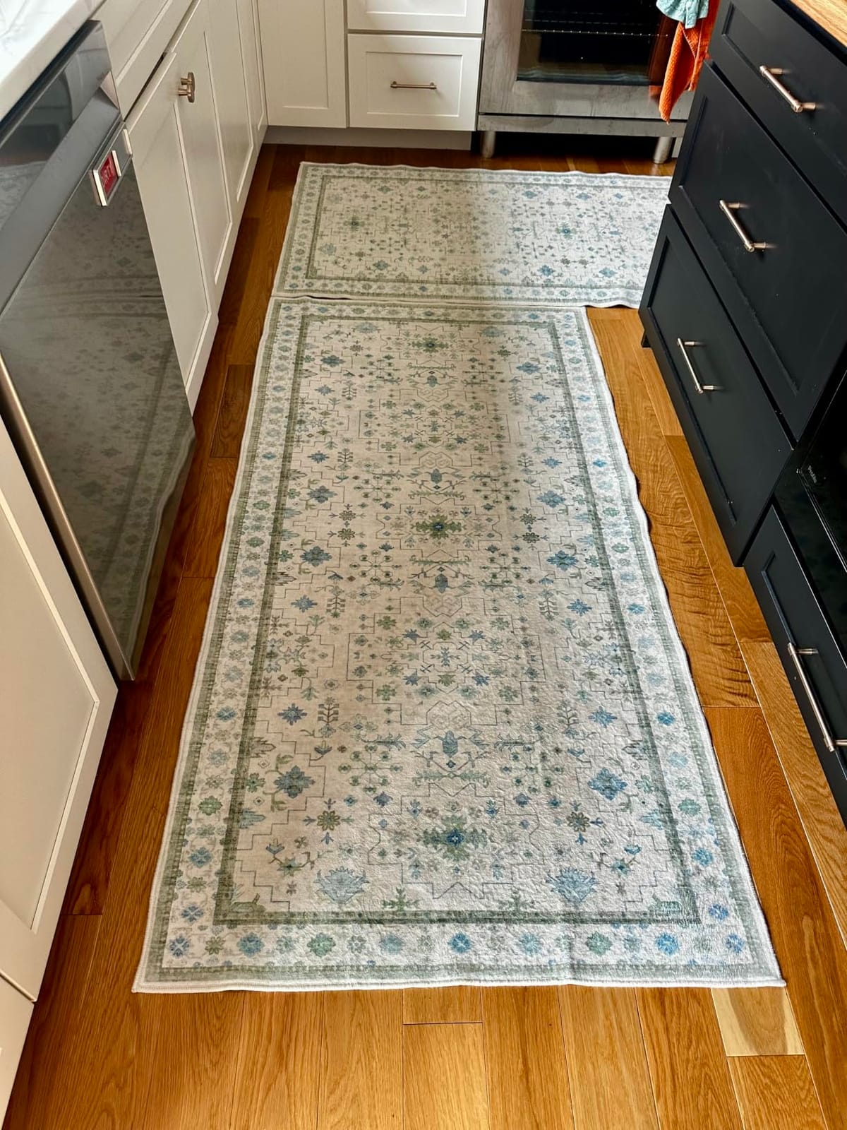 Washable 5x7 Blue Rugs for Kids Room, Boho 5 x 7 Nursery Rug Boys, Colorful Eclectic Low-Pile Carpet for Bedroom, Dining Table, Non-Slip with Rubber Back customer photo 1