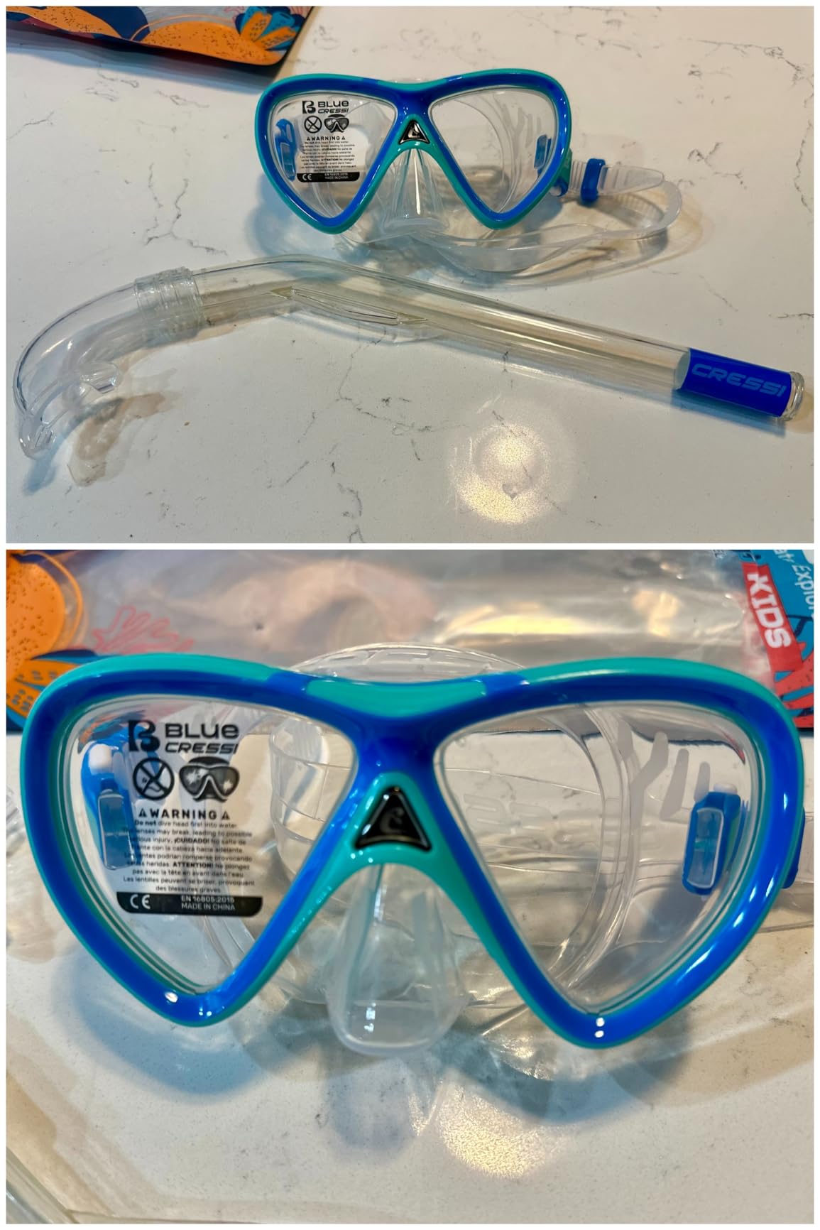 Cressi Youth Snorkeling Set- Lightweight Mask and Snorkel for Kids 2 to 5 Years Old- Mini Peg & Mini Island - Designed in Italy customer photo 1