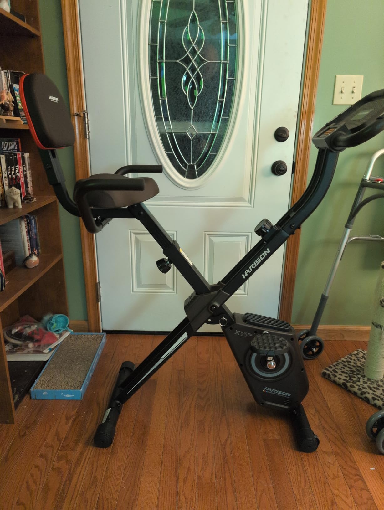 HARISON Exercise Bike for Home | FOLDABLE FULL-BODY BIKE. Ride cardio, pull bands, track data and fold away for easy home workouts customer photo 1
