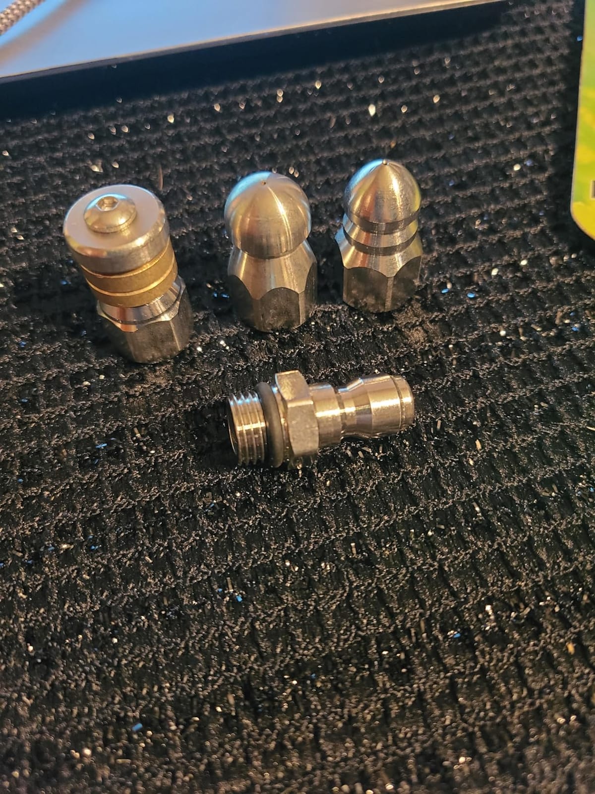 Sewer Jetter Nozzle Kit, 3-Pack Stainless Steel Jet Nozzles with Rotating, Button Nose, and Fixed Models, 1/4'' Quick Connect, Up to 5000 PSI for Pressure Washer Drain Cleaning customer photo 2
