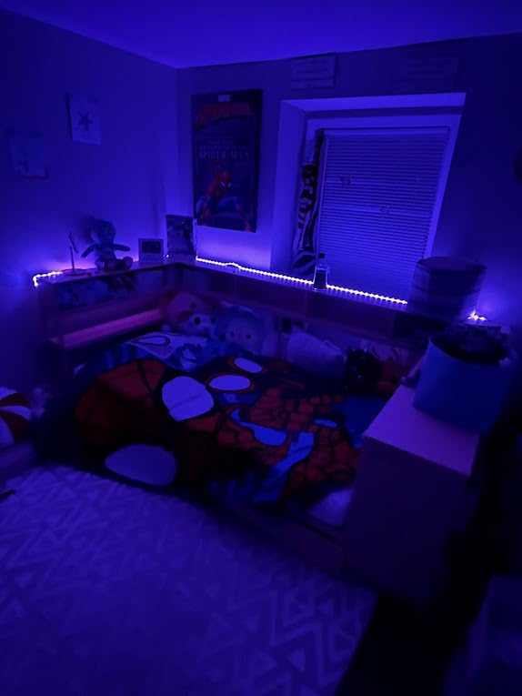 Hasuit Twin Corner Bed with Desk and Storage Bookcase, Daybed with 2 Drawers & 2 Storage Bins, Twin Size Platform Bed Frame with Charging Station and LED Light, Modern Teenagers Bedframe, Pink customer photo 1