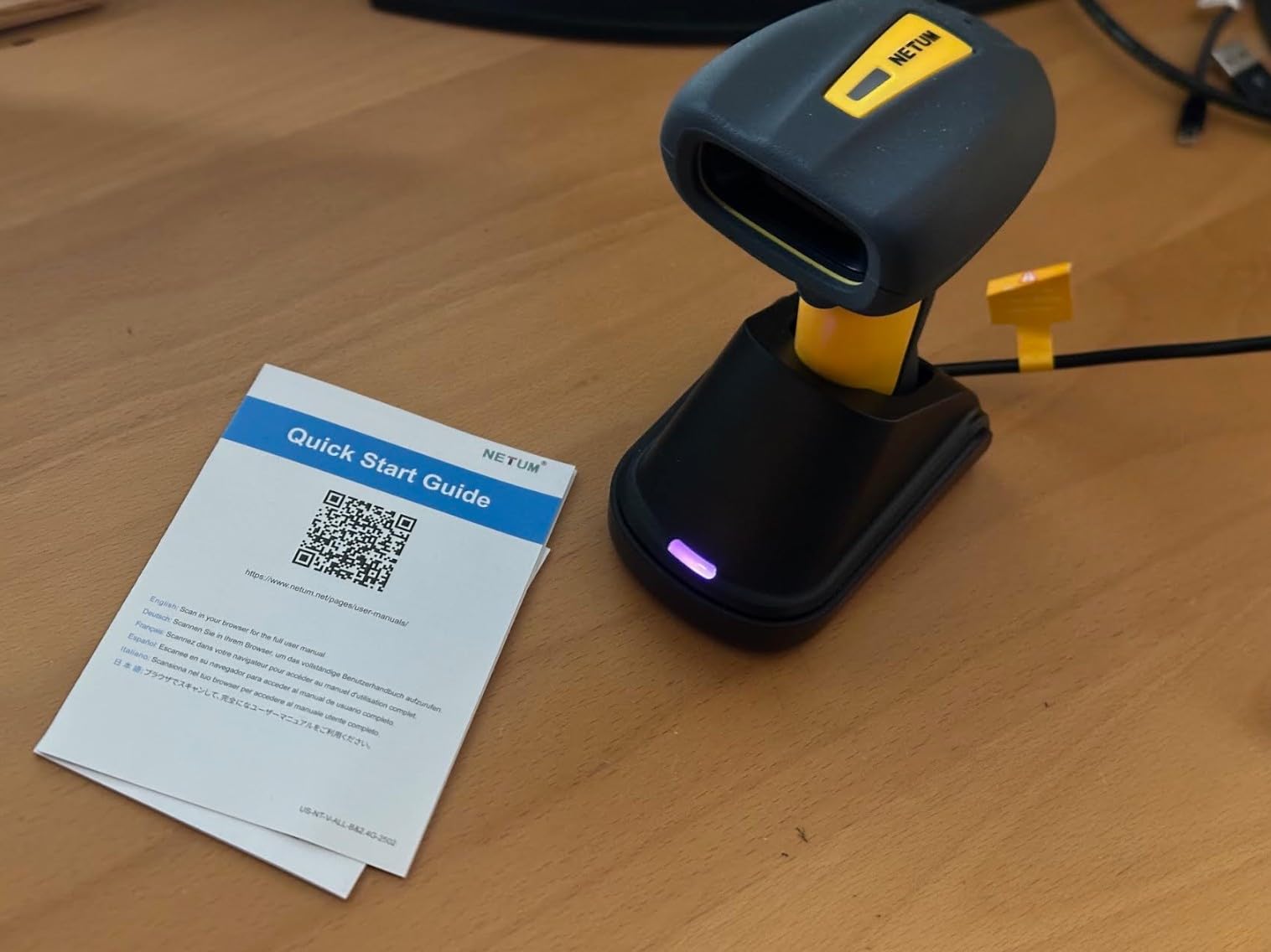 NETUM 2D QR Industrial Bluetooth Barcode Scanner with Charging Dock | Wireless 2D 1D Bar Code Reader 2600mAh Drop Protection Shock Dust Proof Hands Free for Windows Mac Android iOS (RD-1202W) customer photo 2