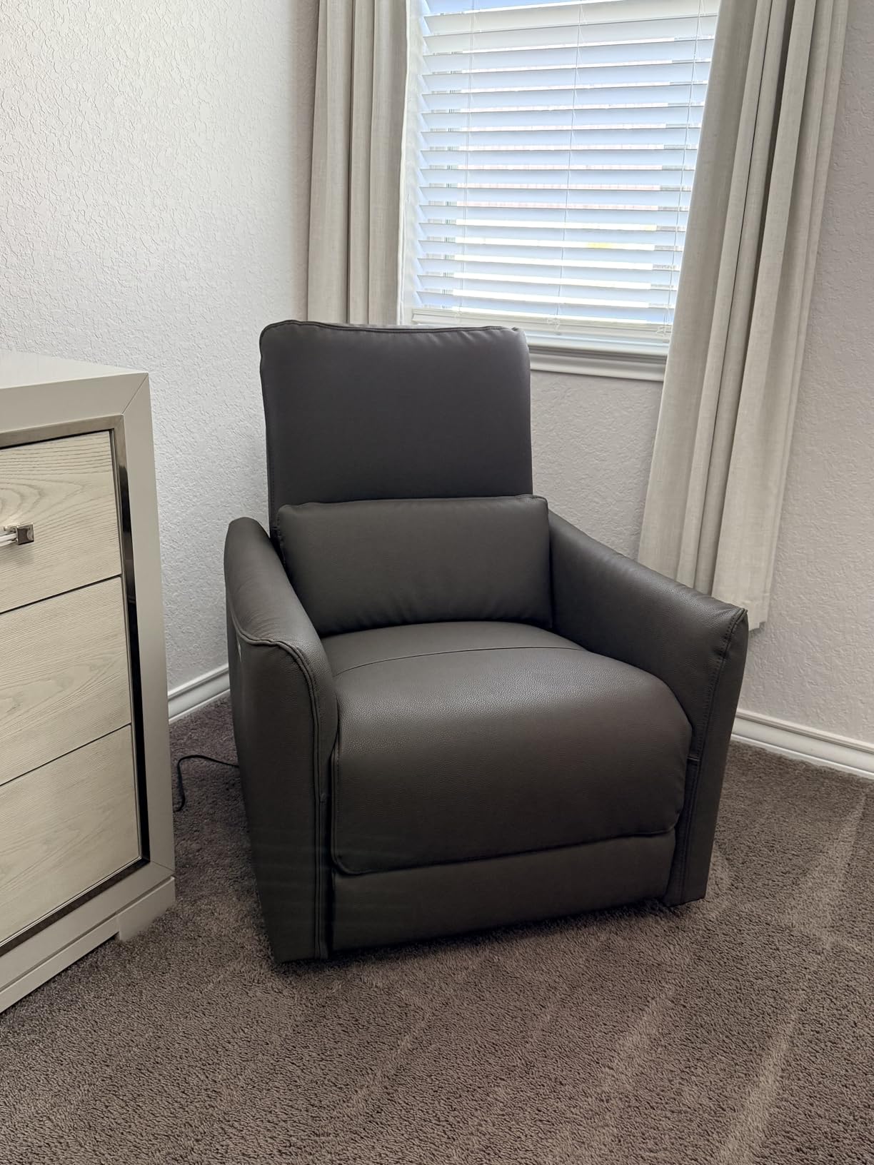 CHITA Power Swivel Glider Recliner Chair, Nursery Glider, Medium, Green customer photo 1