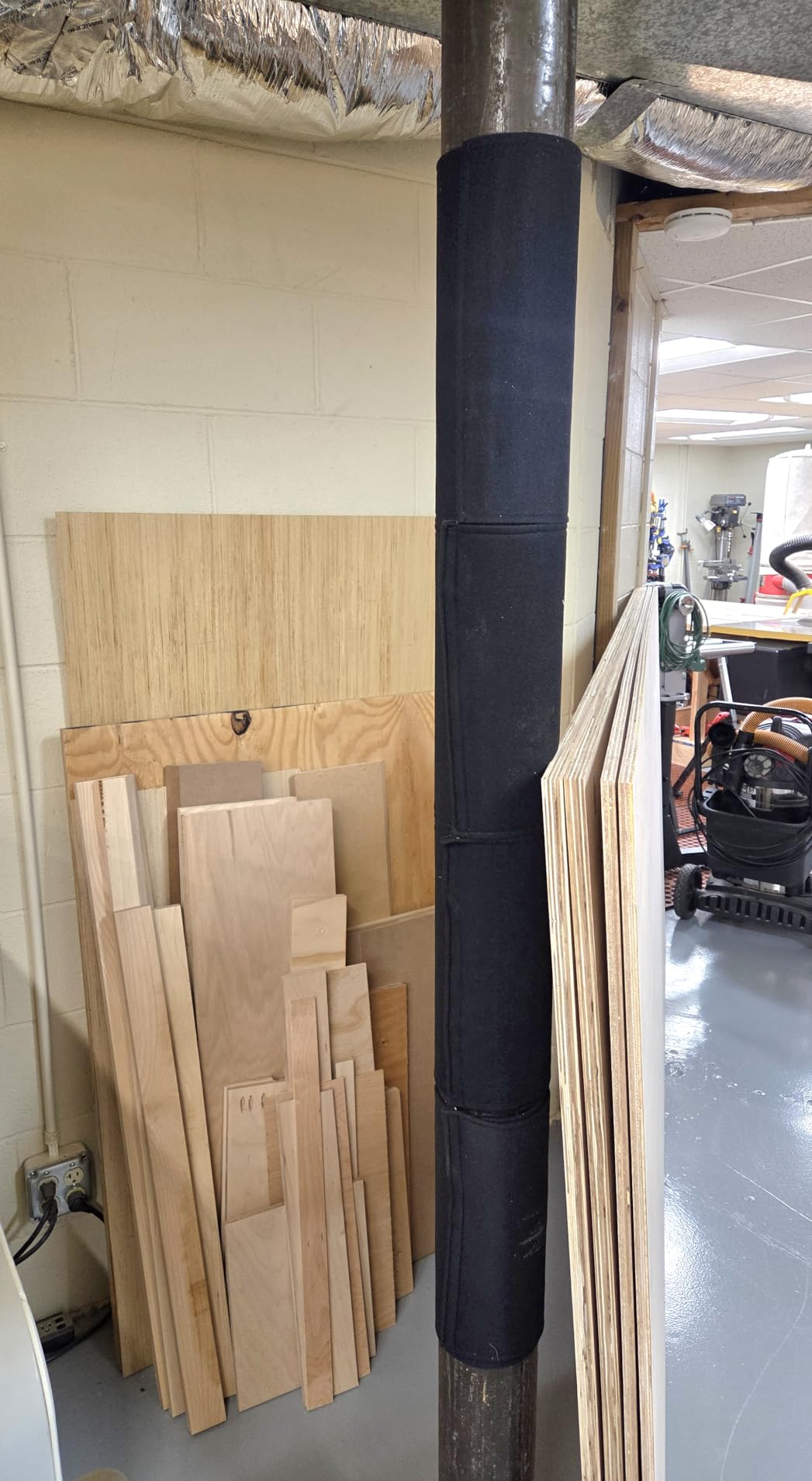 4 Pcs Basement Pole Wrap Cover, 12x24 Inches Black Pole Padding customer photo 2