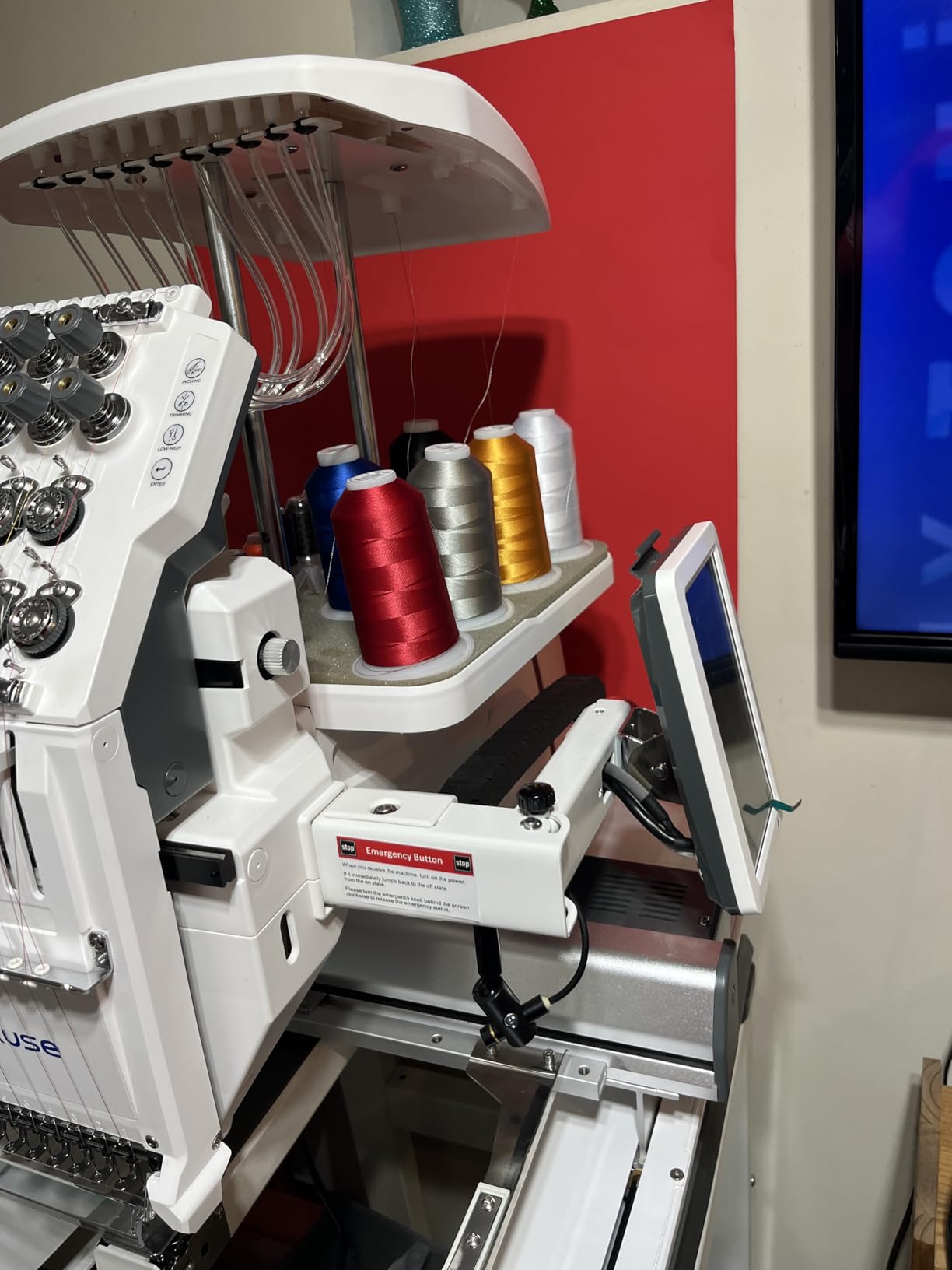 Fokuse FKS-1001 Commercial Embroidery Machine with 10 needle, Embroidery Area 14.2