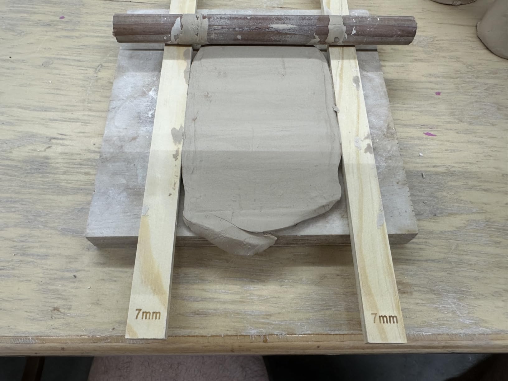 Clay Rolling Pin Guides, 10Pcs Pottery Teaching Rolling Mud Stick Guide, Pottery Tools, Wooden Slab Roller, Clay Tools, Mudboard Tools for Polymer Thickness customer photo 1