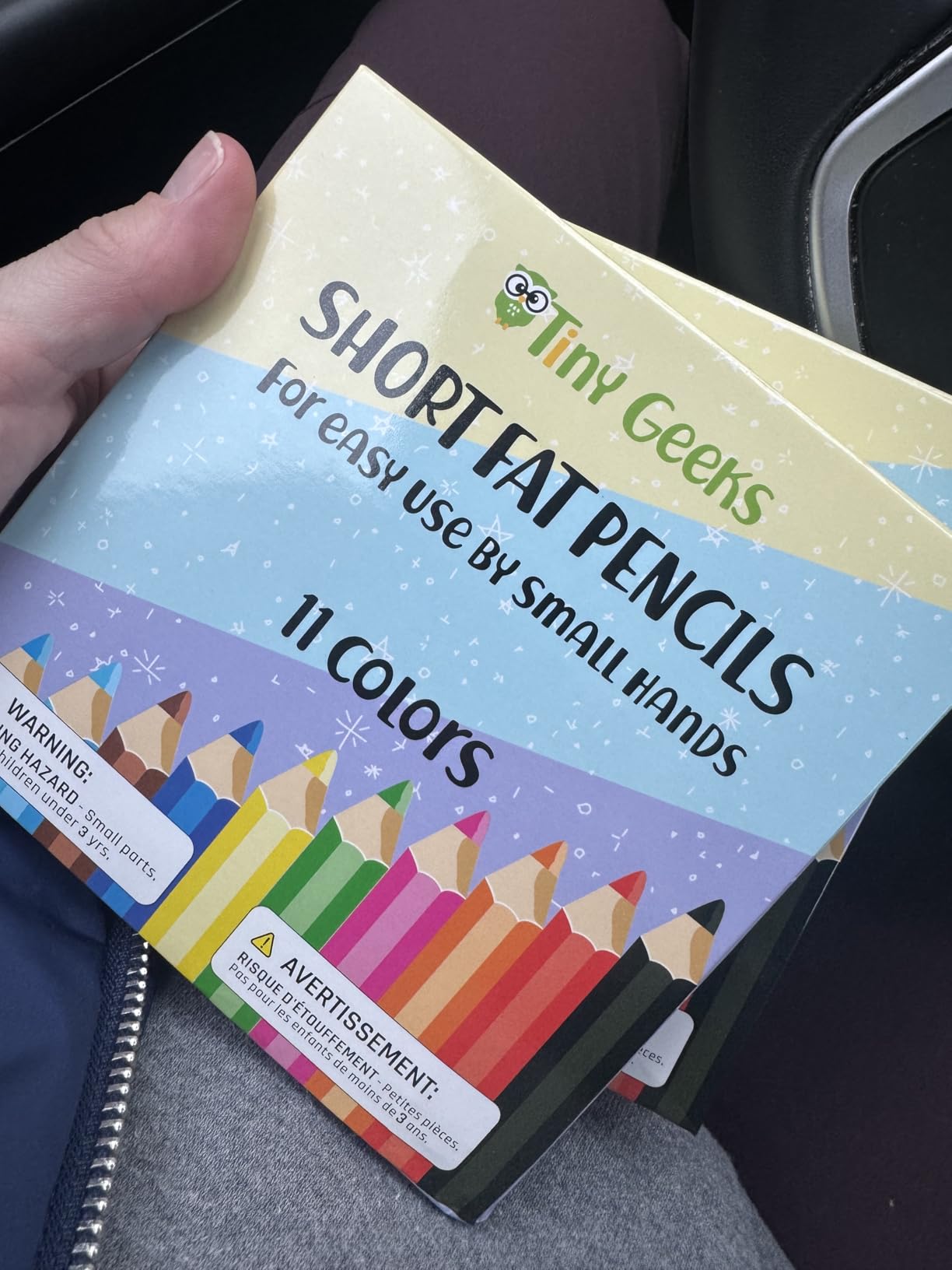 TinyGeeks Jumbo Pencils - 12 Short Fat Color Pencils for Kids customer photo 2