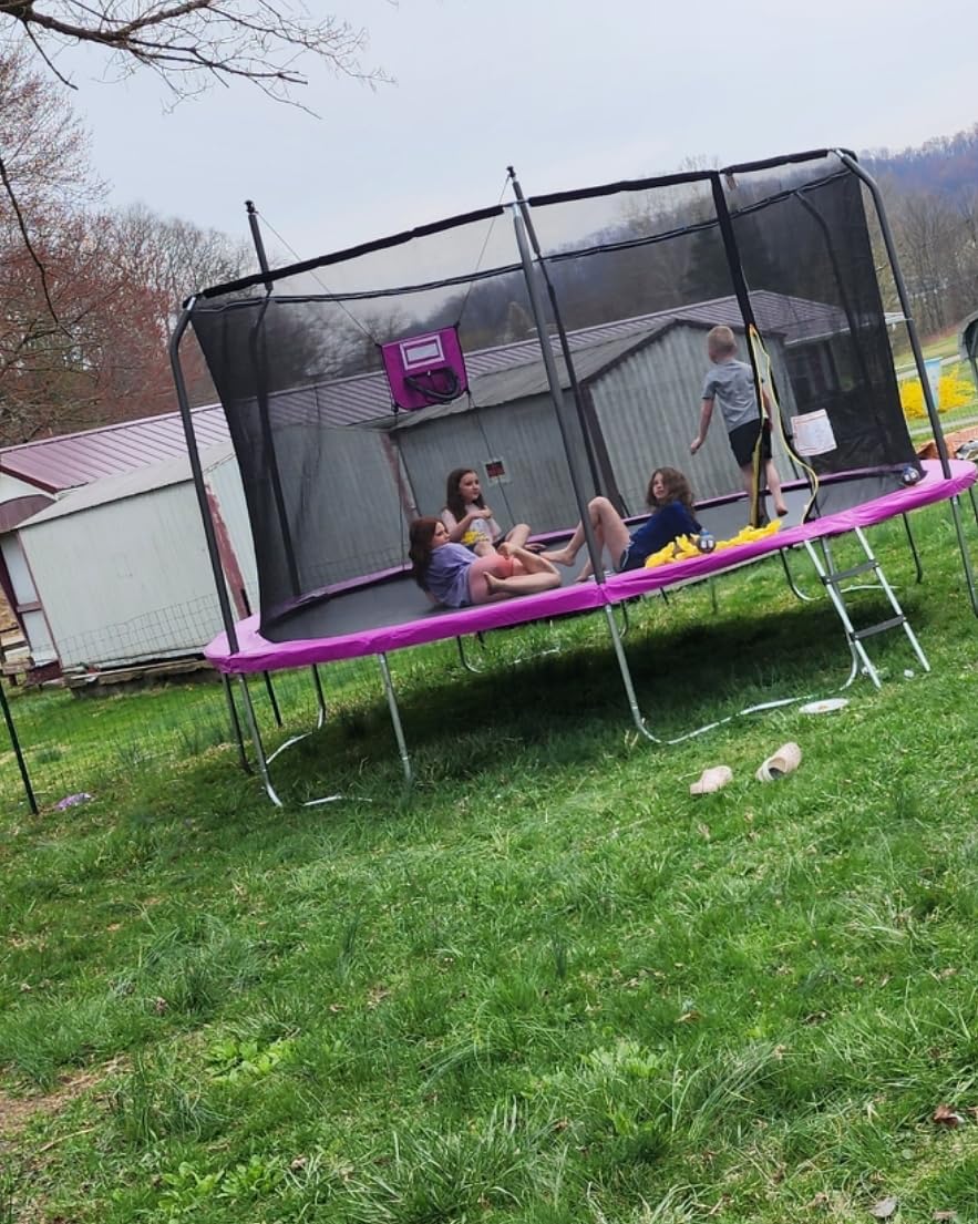Outdoor Trampoline with Net for Kids 10FT 12FT 14FT 15FT 16FT customer photo 1