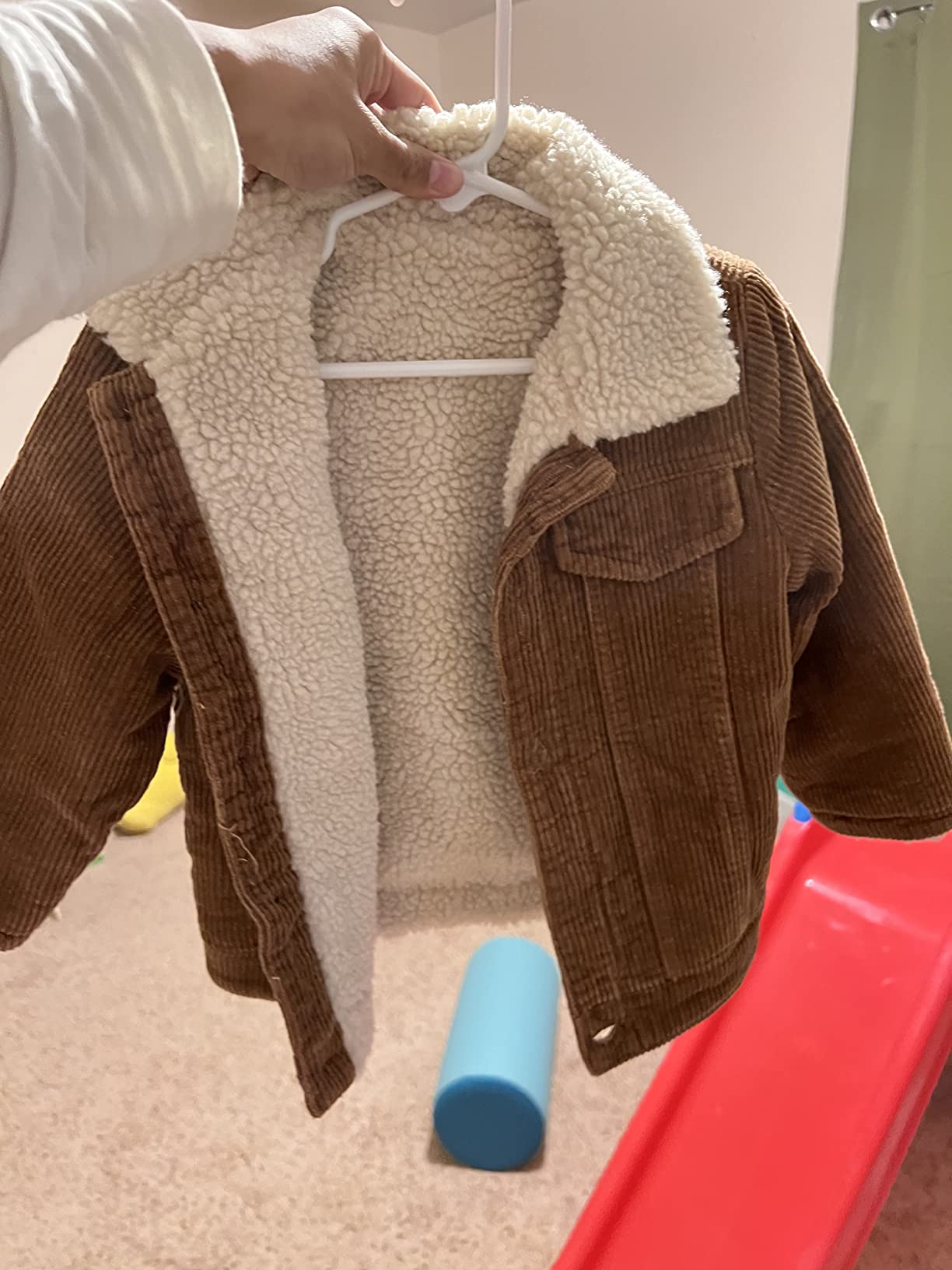 Toddler Boy Winter Thick Corduroy Coat Baby Boys Sherpa Lined Jacket Outwear customer photo 1