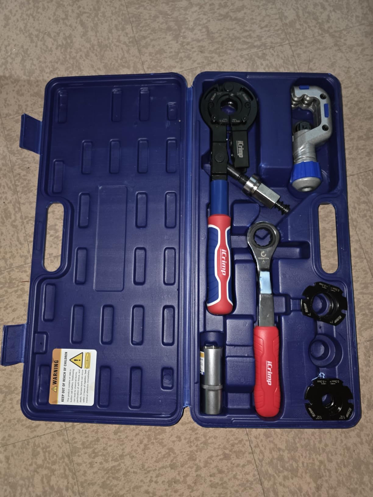 iCrimp IWS-1632CF Copper Pipe Press Tool Kit for 1/2-in, 3/4-in and 1-in Viega Propress Fittings, Driven by Socket Wrench or Impact Wrench customer photo 1