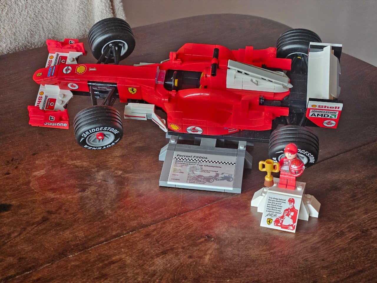Icons Ferrari F2004 & Michael Schumacher Building Set for Adults, Ages 18+ - Ferrari F1 Bedroom, Home Office, Desk Decor - Gift Ideas for Men, Women & Fans - 11375 customer photo 1