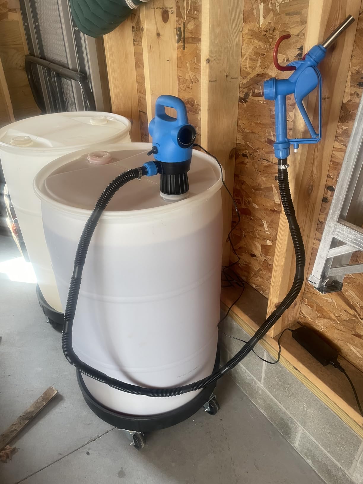 Electric Drum Barrel Pump, 120V AC/ 12V DC Power, 55 Gallon Electric Transfer Pumps with 2-Inch Bung Adapter, 5 GPM Flow Rate, Suitable for DEF, Diesel, Water, Antifreeze customer photo 1