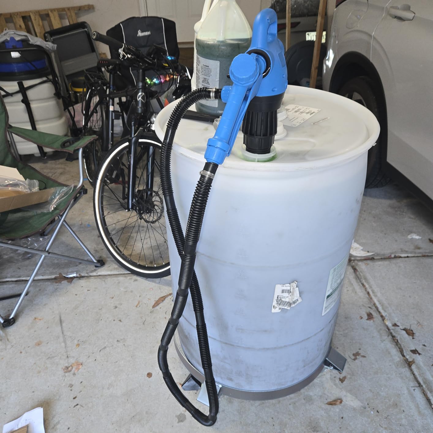 Electric Drum Barrel Pump, 120V AC/ 12V DC Power, 55 Gallon Electric Transfer Pumps with 2-Inch Bung Adapter, 5 GPM Flow Rate, Suitable for DEF, Diesel, Water, Antifreeze customer photo 2