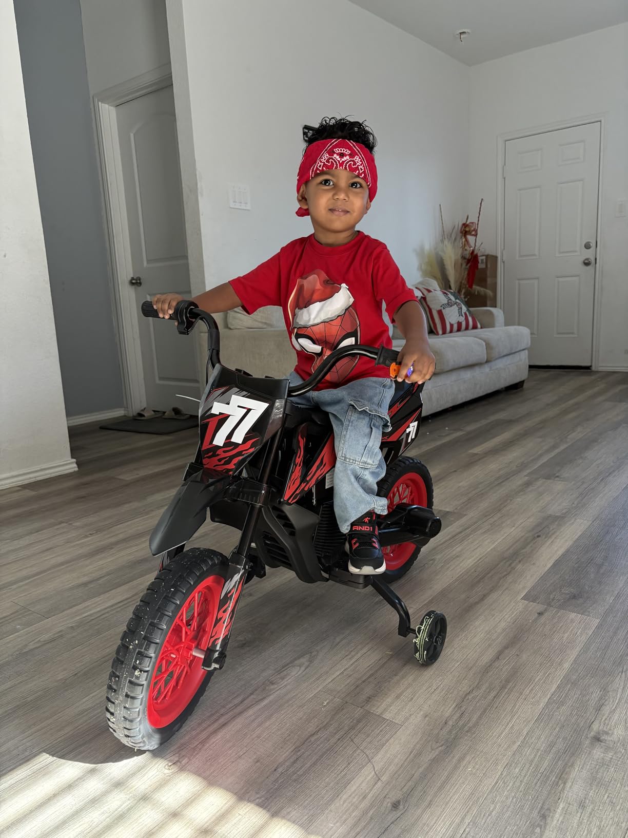 12V Kids Motorcycle with Training Wheels customer photo 1
