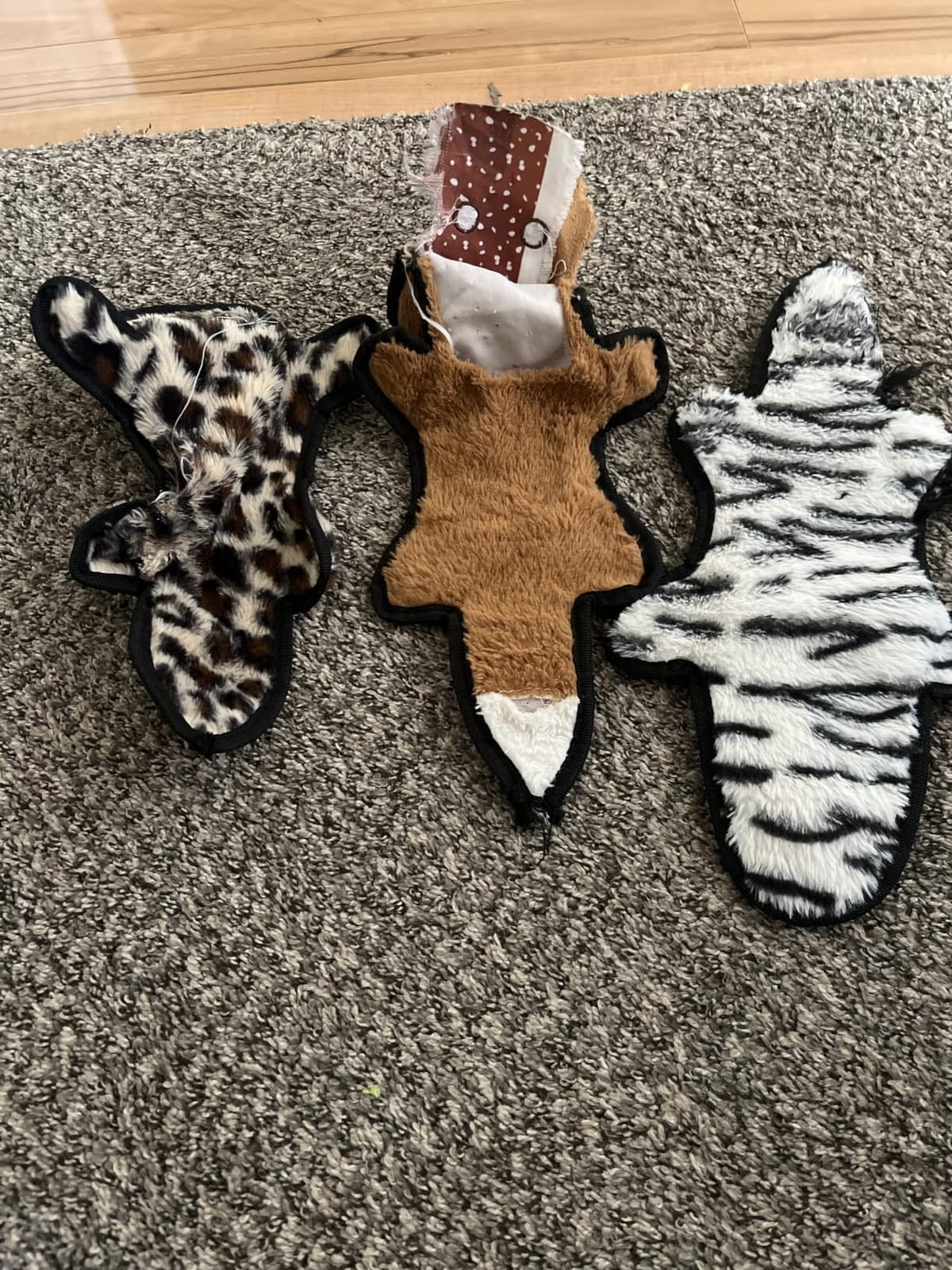 SHARLOVY No Stuffing Dog Toys Crinkle Squeaky, Long Lasting Chews for Aggressive, Durable Plush Dog Puppy Chew Toys for Teething, with 6 Tough Layers for Small Medium Large Breed-3 Pack,Large customer photo 1