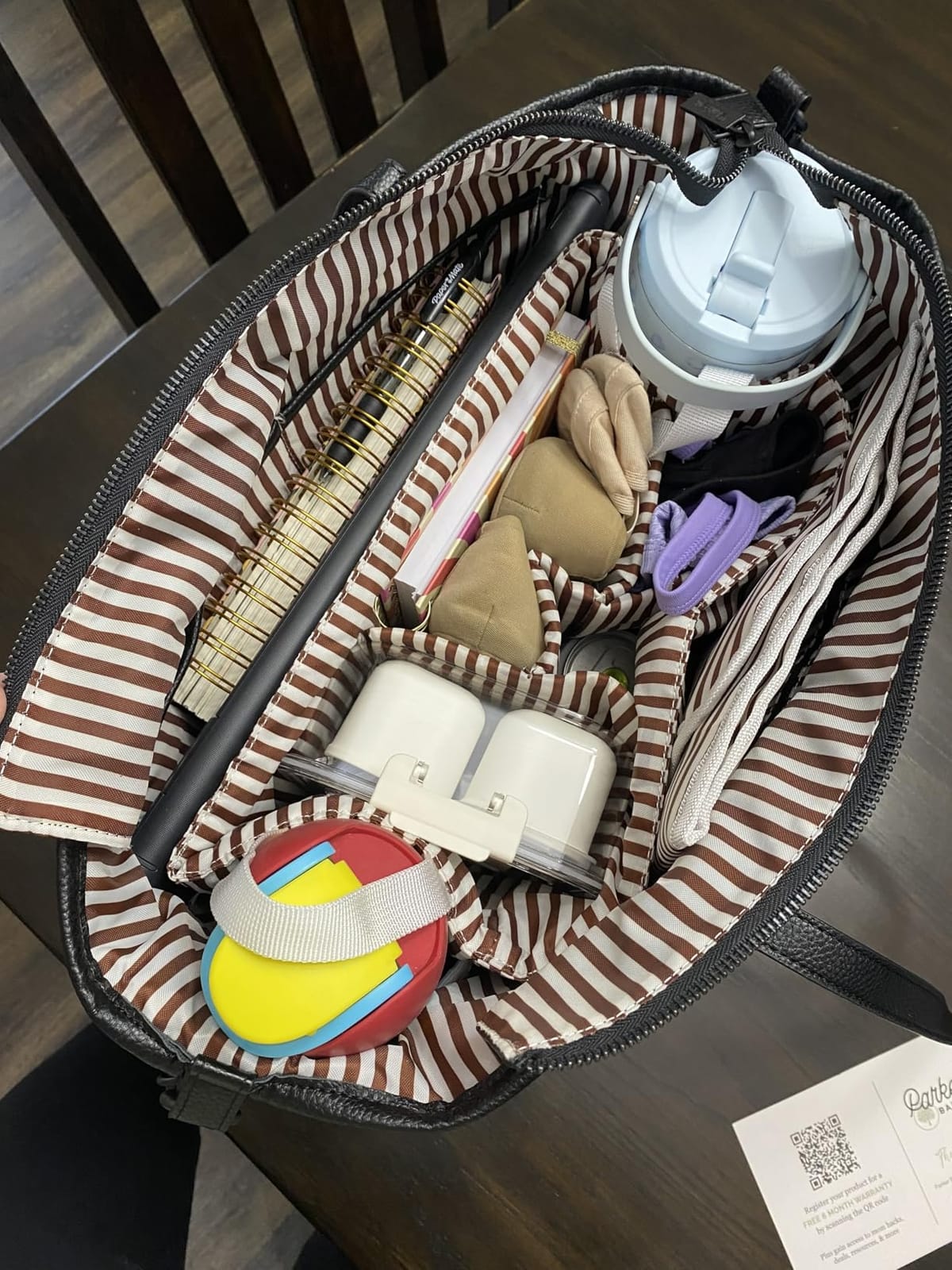 Parker Baby Co. Diaper Bag Tote, Vegan Leather Diaper Bag Purse & Insert customer photo 2