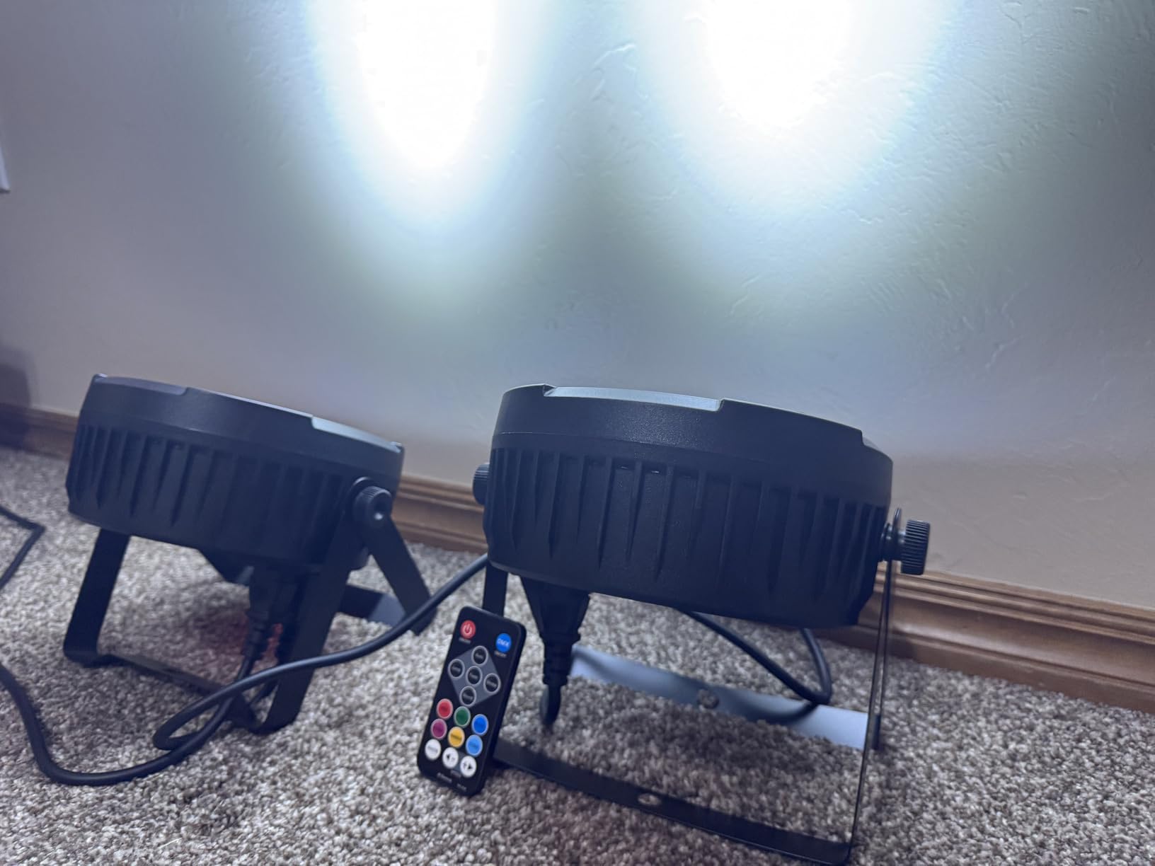 72W RGBW 4IN1 18LEDs Stage Par Can Lights 2Pack | Remote DMX Control, Power Link, Multi Effects, Uplight for Event Wedding Club Band Theater Church Music Show Performances customer photo 1