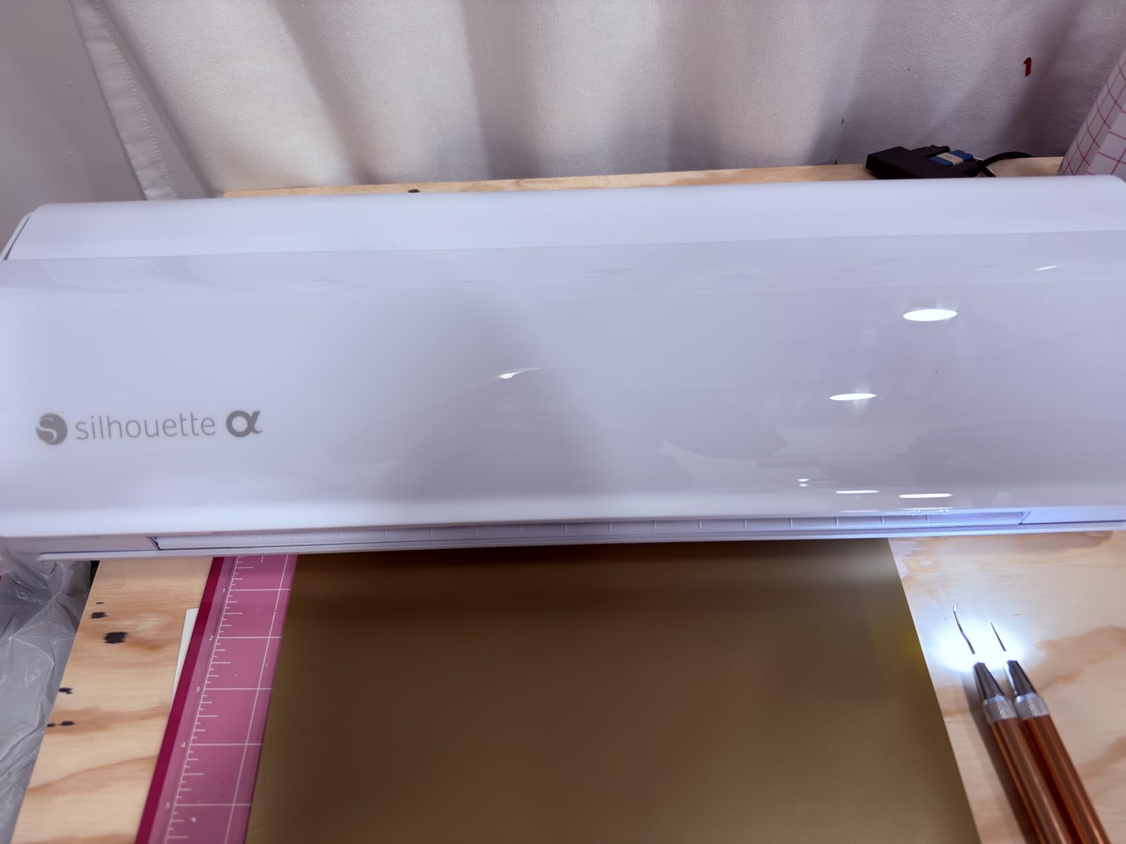 Silhouette America Cameo 5 Alpha (α) - Smart Cutting Machine for Print & Cut - Quiet Operation with AutoBlade, Studio Software, Cutting Mat- Vinyl, Paper & Fabric Compatible - Classic White customer photo 2