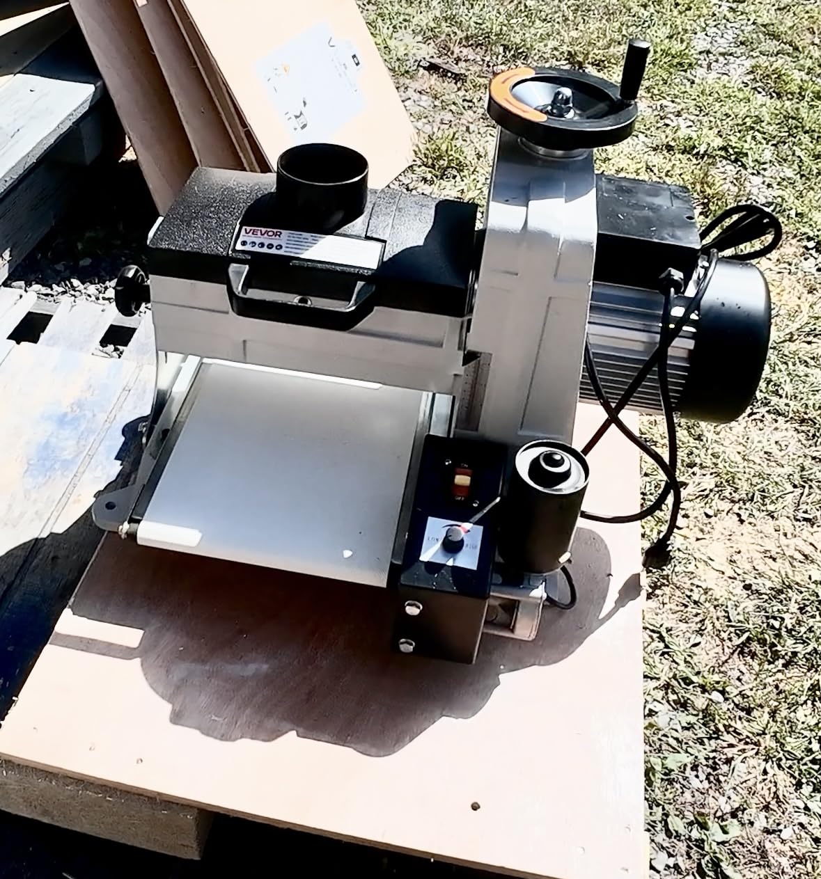 VEVOR 10-Inch Benchtop Drum Sander, 1HP 1725RPM Dual Motor customer photo 1