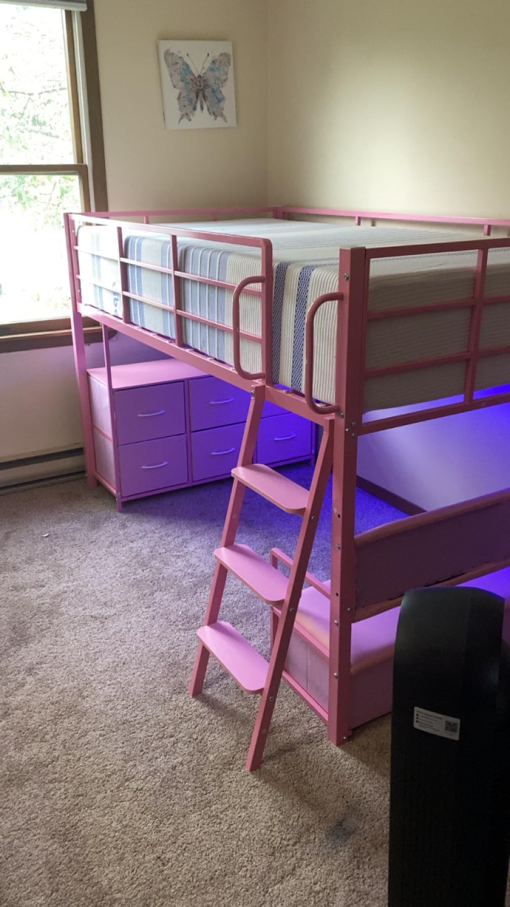 Dnxao Low Loft Bed Twin with Desk, 9 Storage Drawers, Rustic Brown customer photo 2