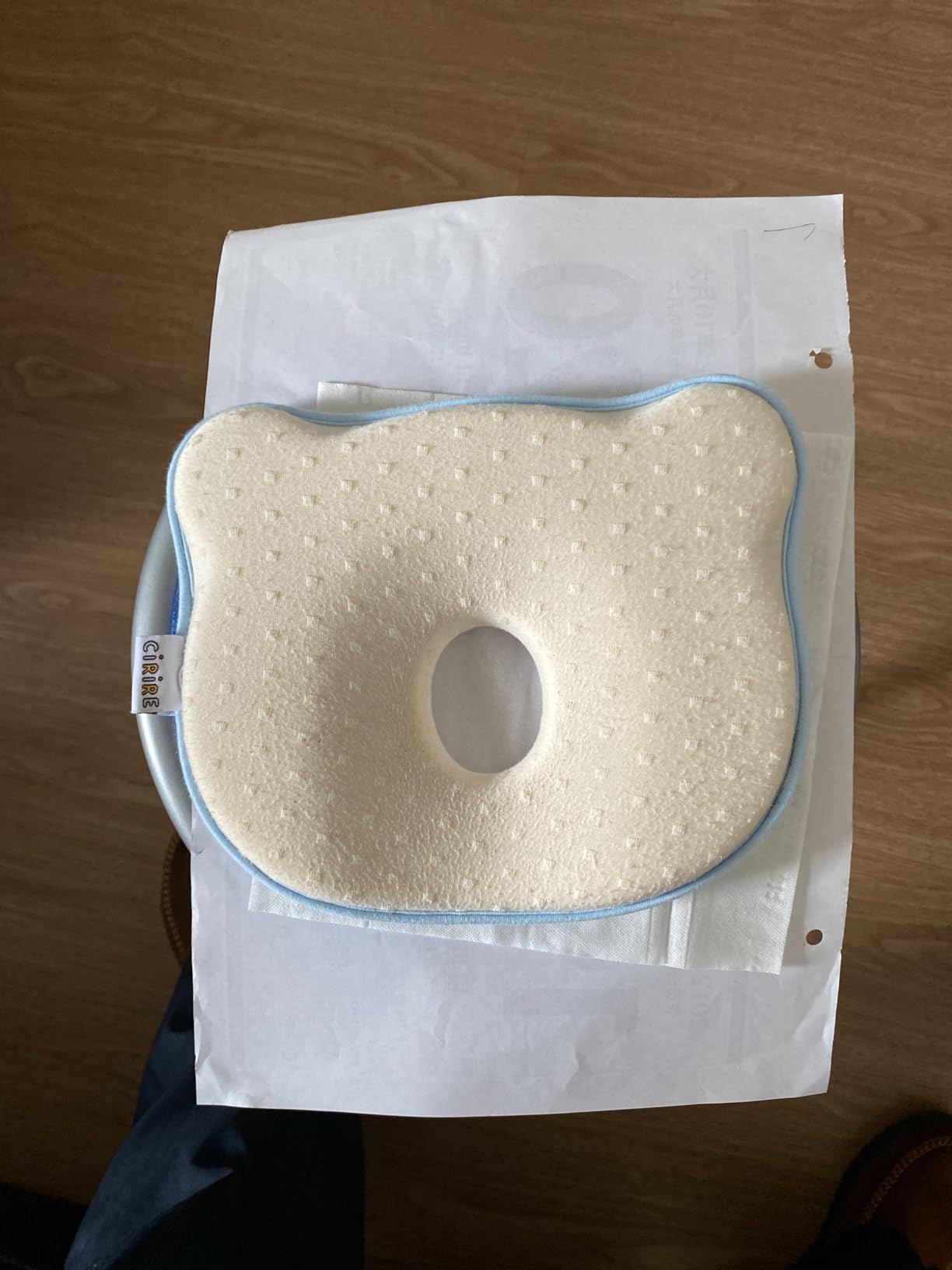 Memory Foam Baby Soft Cozy Machine-Washable, Head and Neck Support Breathable Anti-Slip Design for Infants for Small Boys and Girls for Supervised Awake Time(Beige) customer photo 1