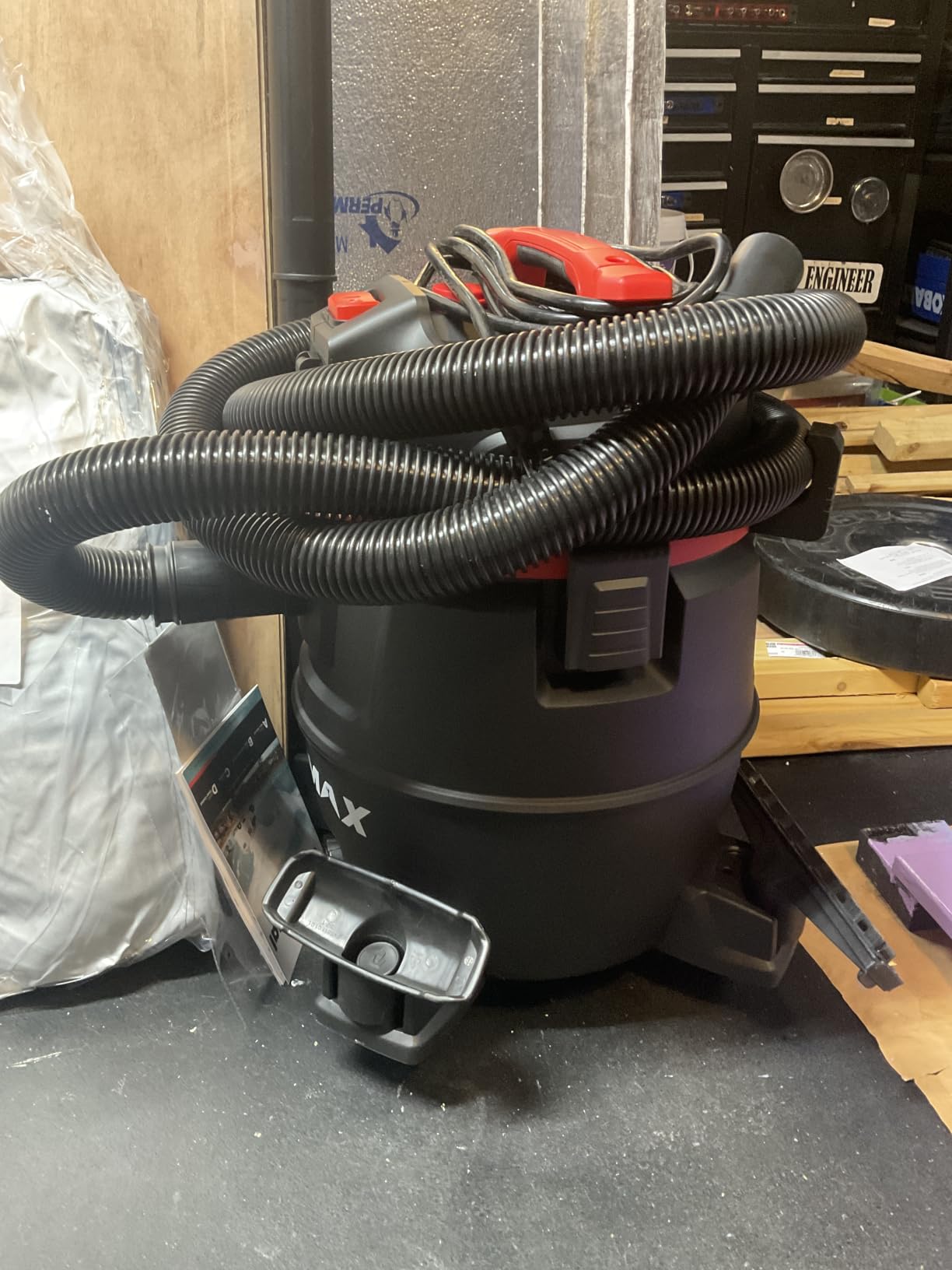 ECOMAX Shop Vac, Dust Extractor, 8 Gal 6.5 HP HEPA Vacuum for Power Tool | Semi-Auto Filter Clean, Dust-Full Indicator, Anti-Static Hose, Poly Tank, for Woodworking, Workshop and Garage customer photo 1
