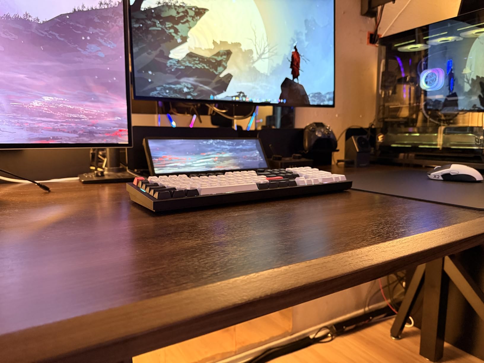 Dezctop Revon Elite Adjustable Standing Desk, 71x31.5in, Black Ash | 3-Stage Dual Motor, 265lb Capacity, 25.6-51.2in Height Range, 2 Memory Presets, one-piece top,10-year warranty, Easy Install customer photo 2