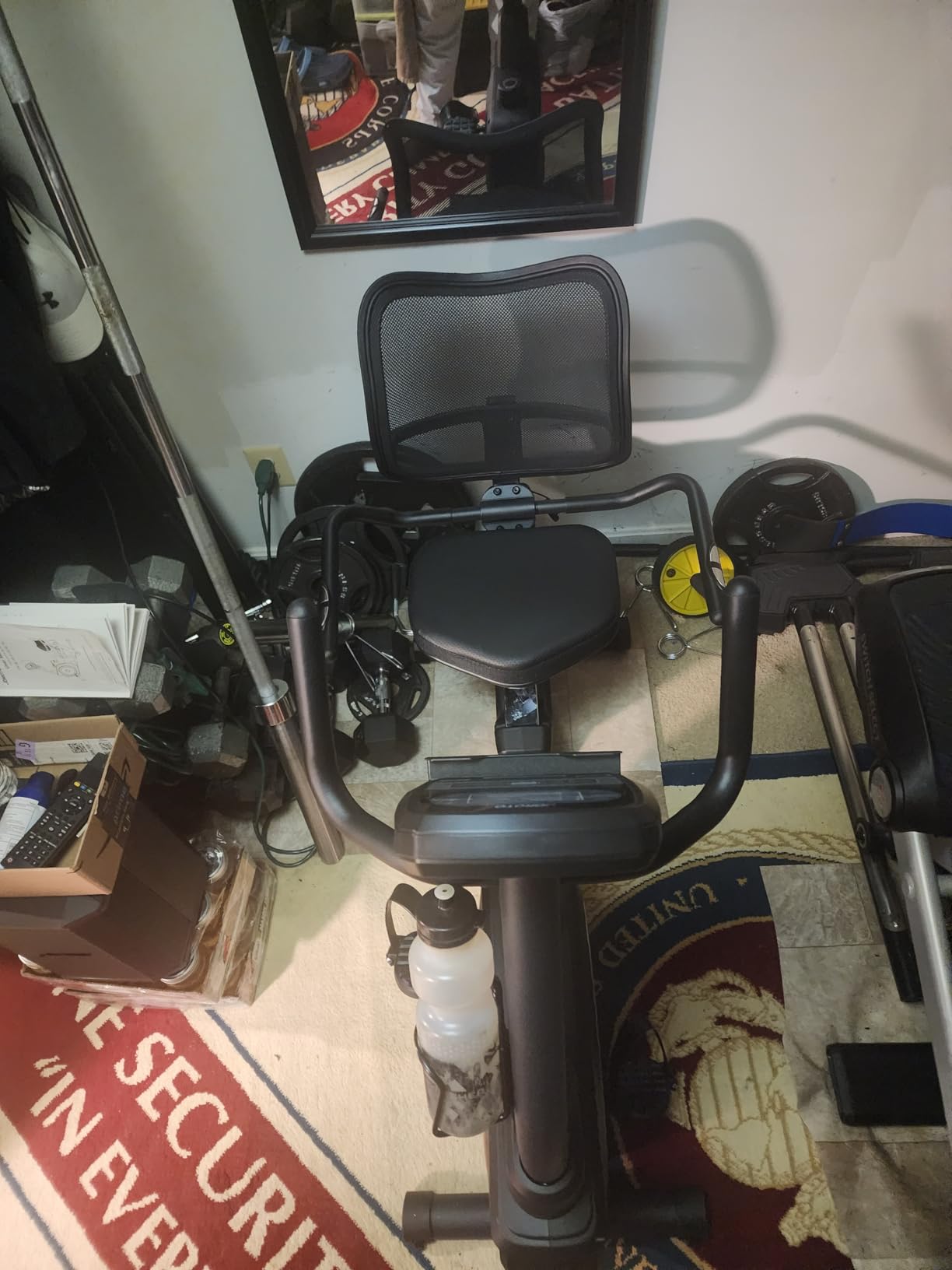 JOROTO Recumbent Exercise Bike for Seniors Adults with 400LBS, Smart App | Low-Impact Exercise Bike 16 Magnetic Resistance, Wide Cushioned Seat, Back Support and Backlit LCD, Heart Rate Monitoring customer photo 1