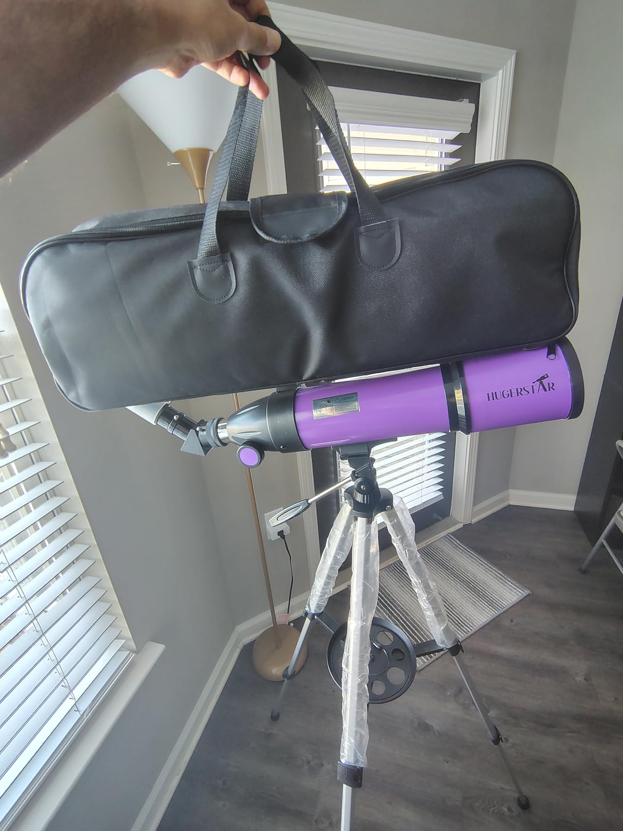 Telescope for Adults & Kids, 80mm Aperture 500mm (20X-150X) Professional Refractor Telescope for Astronomy Beginners, Portable Travel Telescopes with Tripod Phone Adapter, Stickers, Backpack customer photo 2