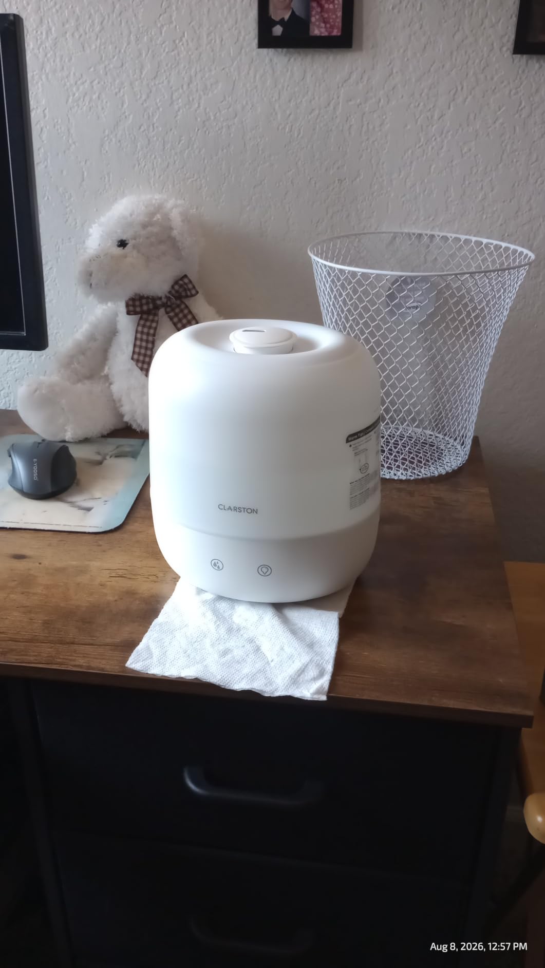 Clarston Humidifiers for Bedroom, 2L Cool Mist Humidifier, 24dB Quiet Sleep customer photo 1
