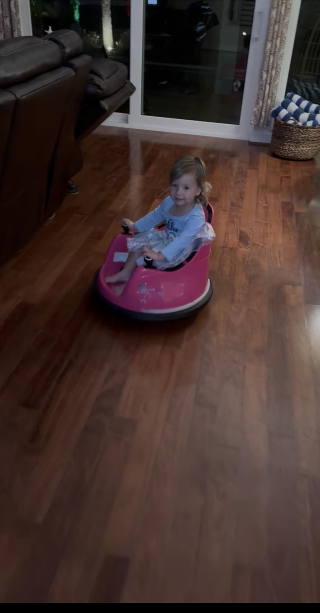 12V Kids Ride On Bumper car for Toddlers& Kids, Battery Powered Electric Vehicle Ride on Toys Car W/Parents Remote Control, Music, Bright Colorful LED Lights and 360° Spin, Red customer photo 1