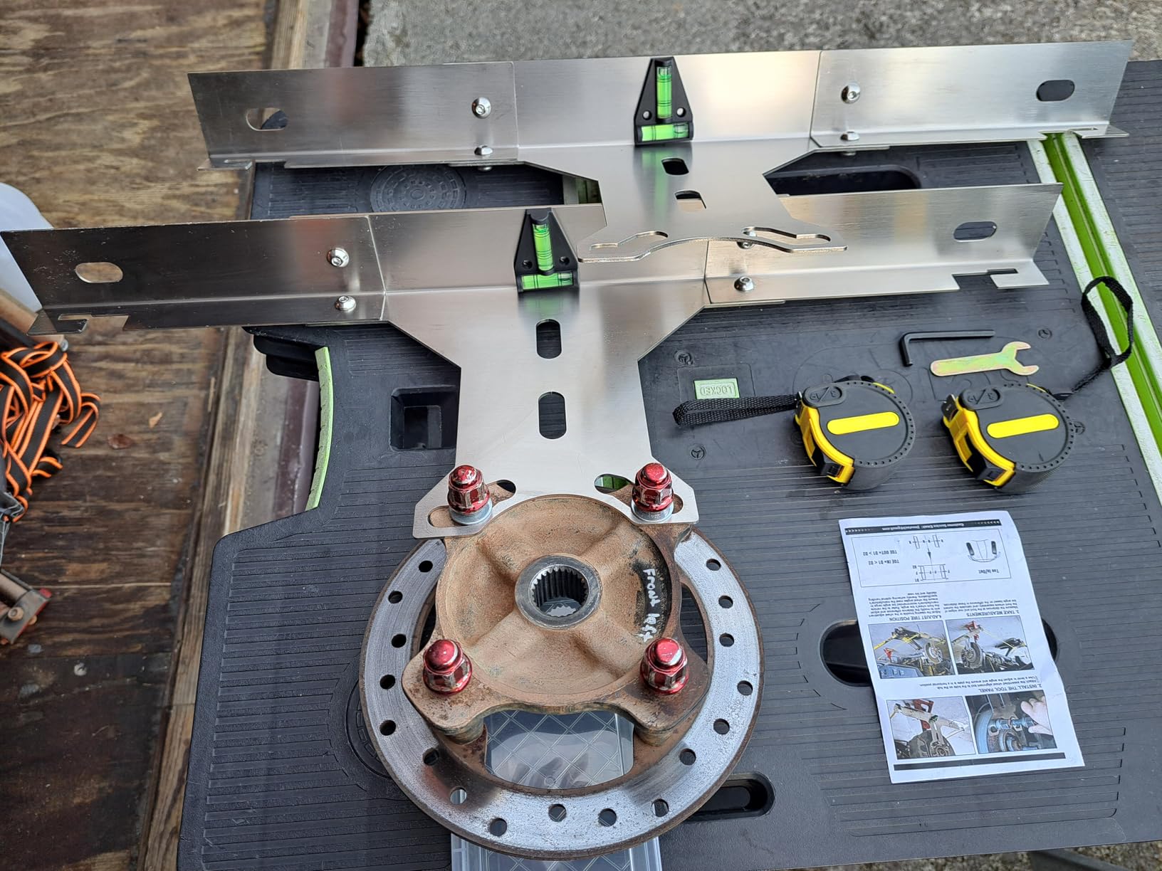 Wheel Alignment Tool for DIY Toe Adjustment, Stainless Steel Toe Alignment Plates Allow Quickly Operation, Easy Way to Check Toe in/Out, Fits Most Cars & Trucks(Patent Design) customer photo 1