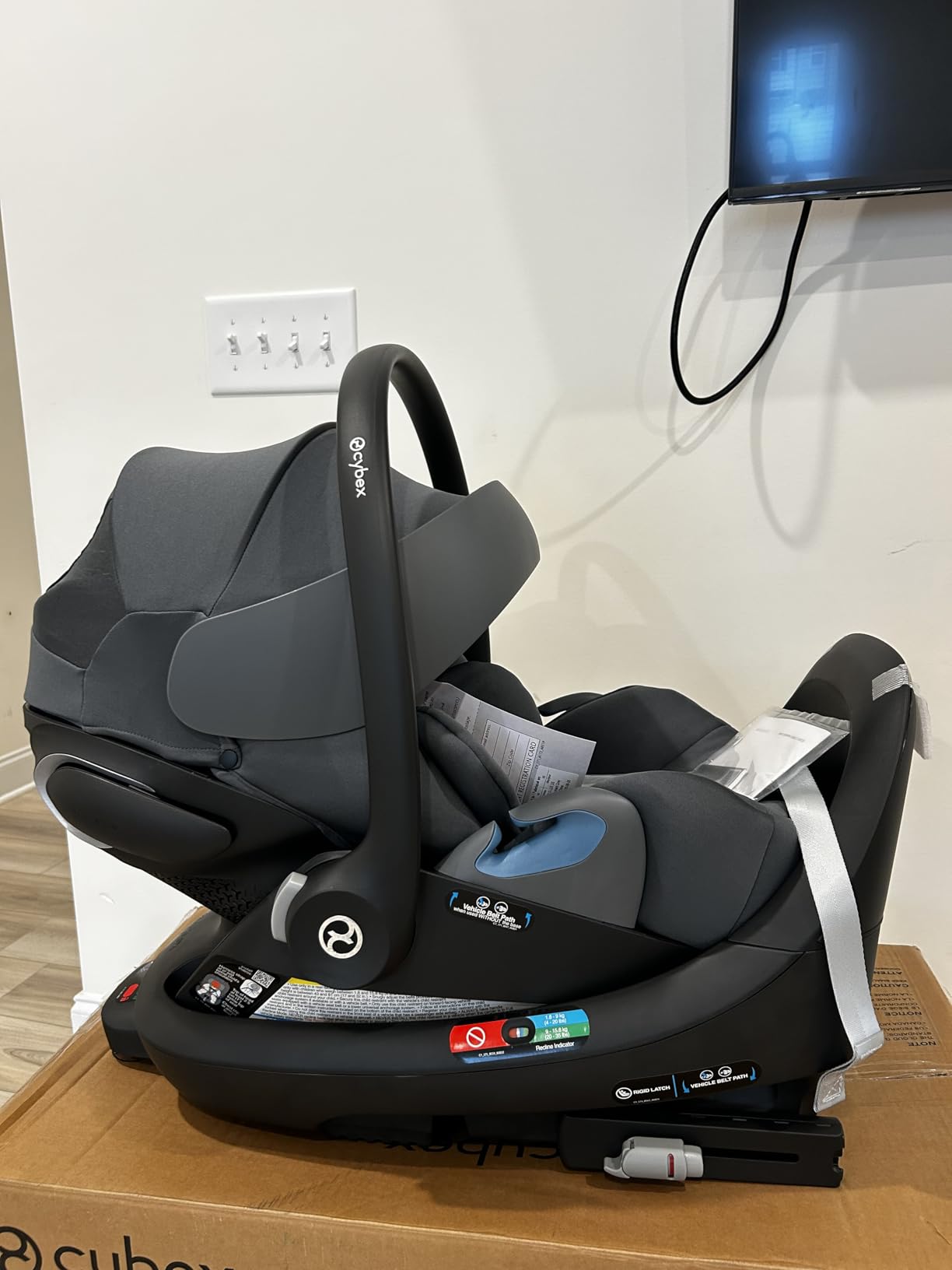 Cybex Cloud G Pro Rear Facing Baby & Infant Car Seat - Stone Grey customer photo 2