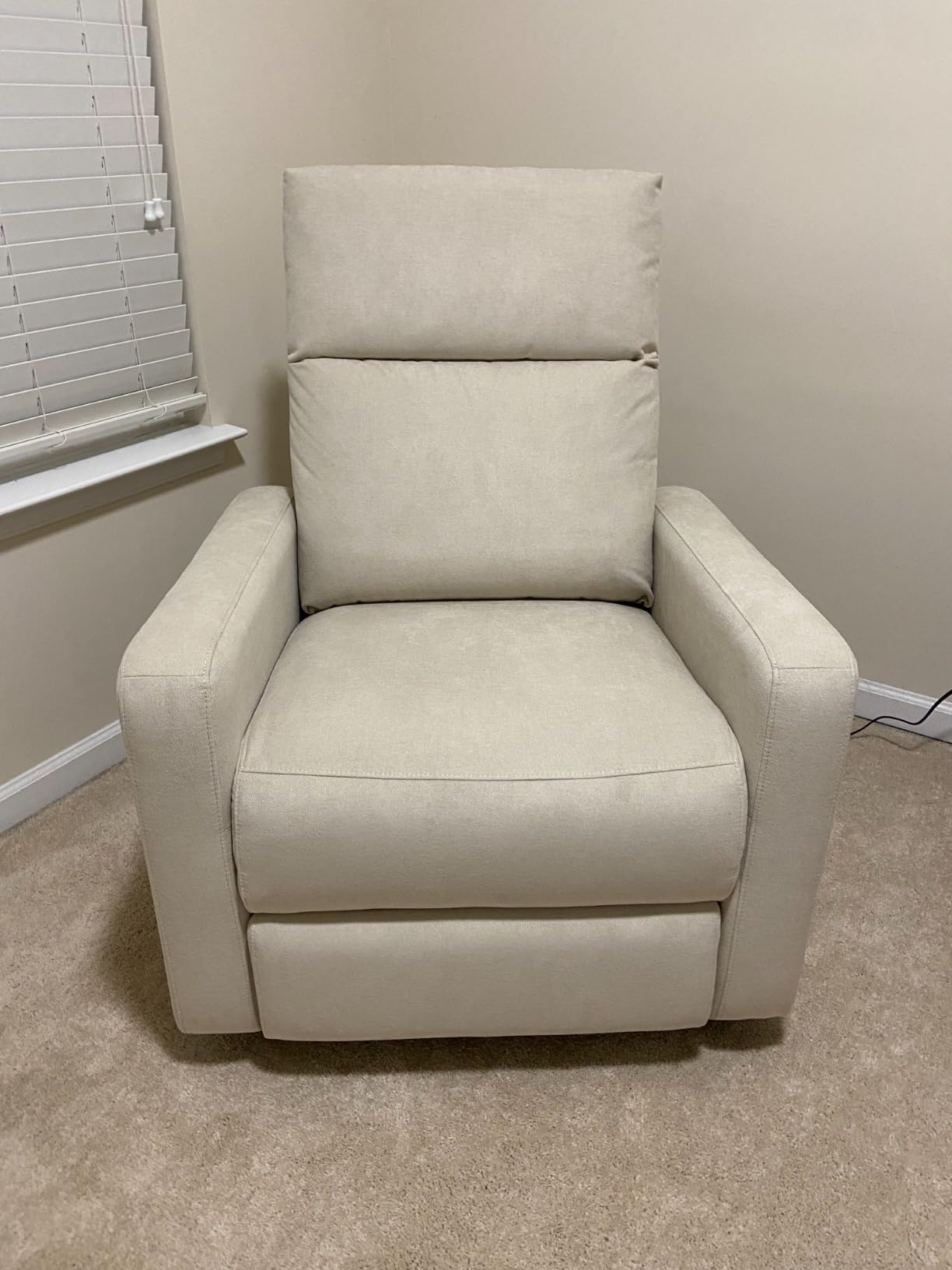 Nurture& The Glider Plus - Premium Nursery Power Recliner | Swivel Chair with Adjustable Head Support | Adjustable Lumbar Support Built in USB The Ultimate Comfort for Nursing, Relaxing (Boucle Creme) customer photo 1