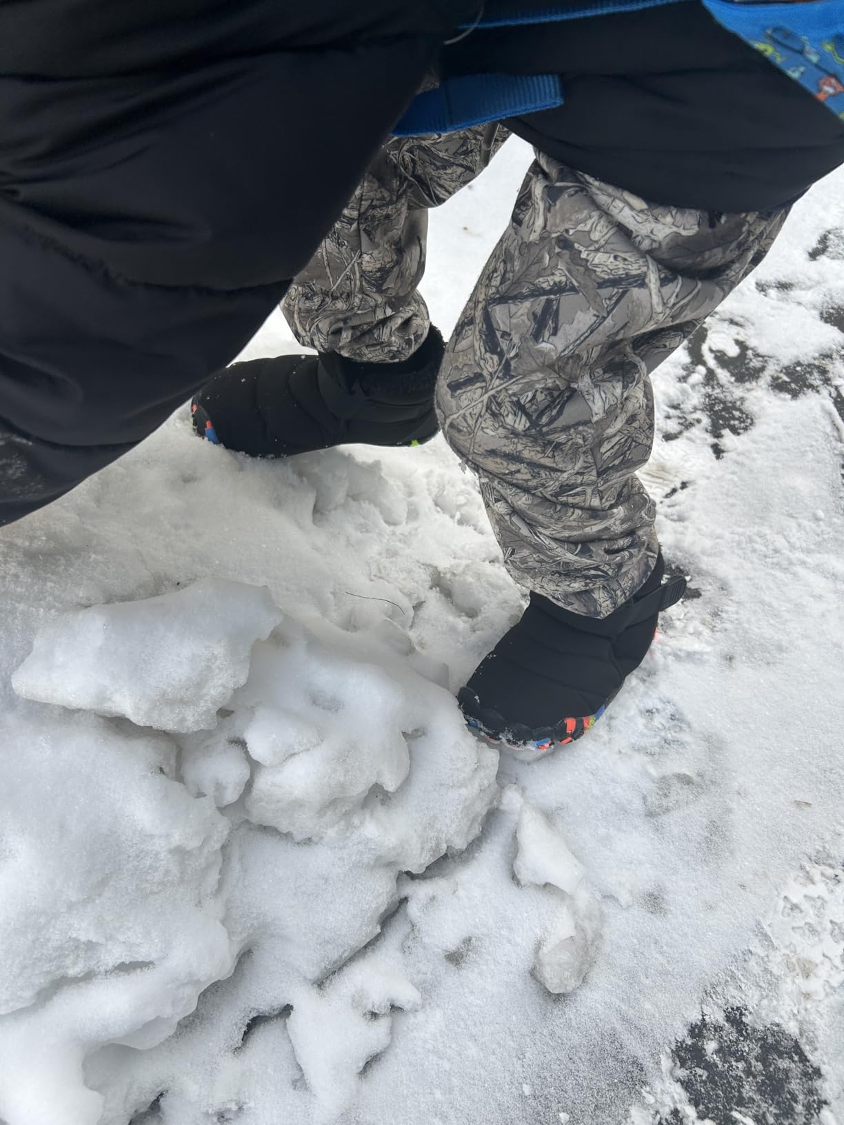 Toddler Boys Girls Snow Boots, Winter Insulated High-Top Barefoot Shoes with Non-Slip Sole & Fleece Lining customer photo 1