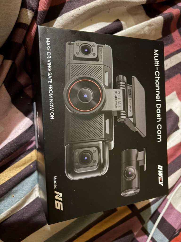 IIWEY N6 360° Dash Cam 4 Channel, Free 128GB Card, 8 IR Lights Night Vision | 5.8G WiFi-6 (up to 20MB/s) with App, 24/7 Parking Mode, FHD Front & Rear Inside Dash Cam for Car, 3.16” IPS, GPS, G-Sensor customer photo 2