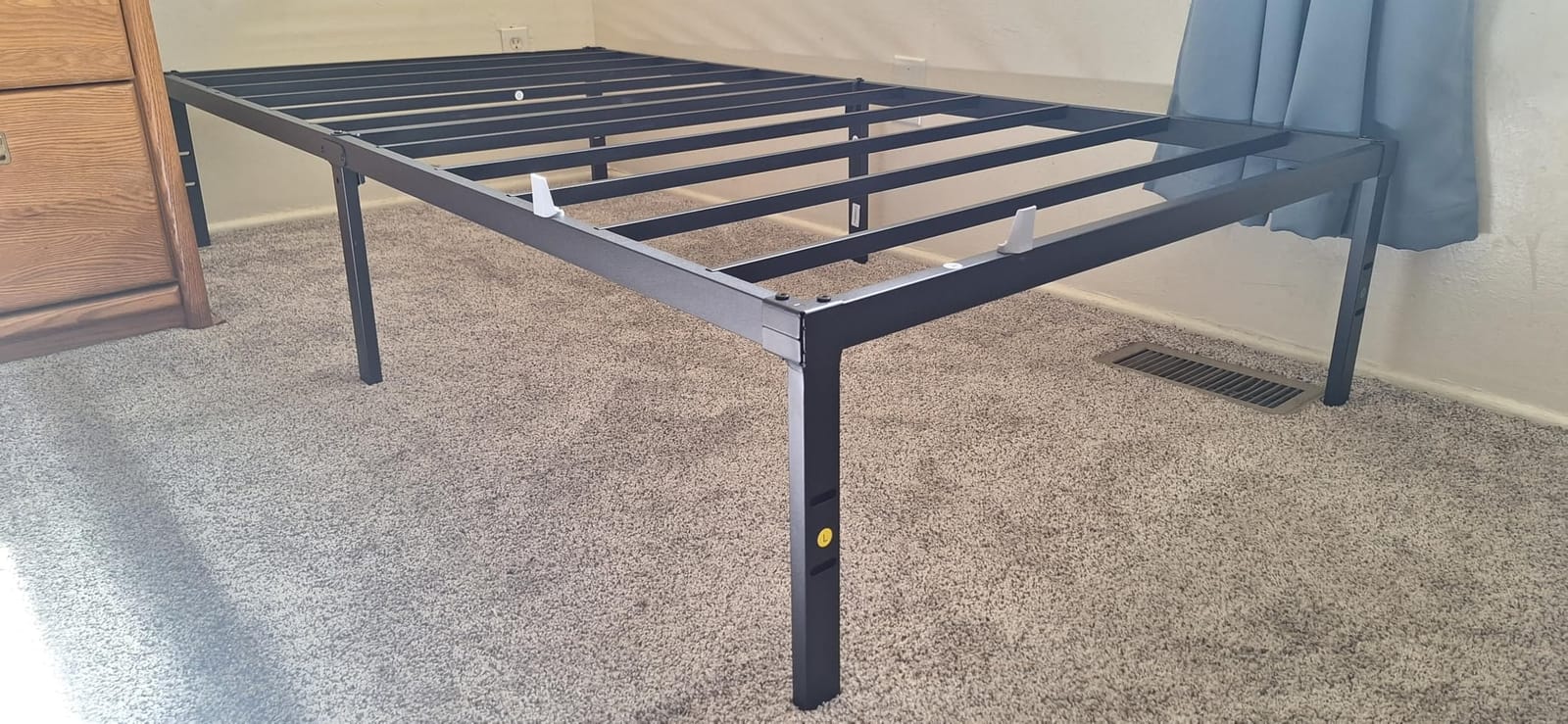 VASAGLE Twin Metal Bed Frame, 14 Inches Tall, 550 lb Weight Capacity | Heavy-Duty Platform Bed, No Box Spring Needed, Under-Bed Storage, Mattress Retainers, Easy Setup, URMB653BD02S customer photo 1