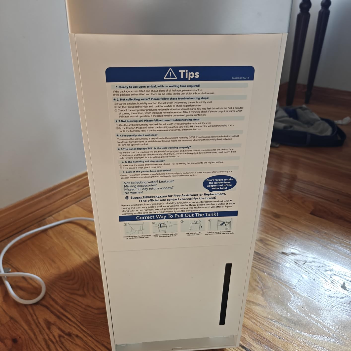 AEOCKY Dehumidifier with Pump Up to 16.5ft Energy Star Most Efficient 2025 customer photo 2