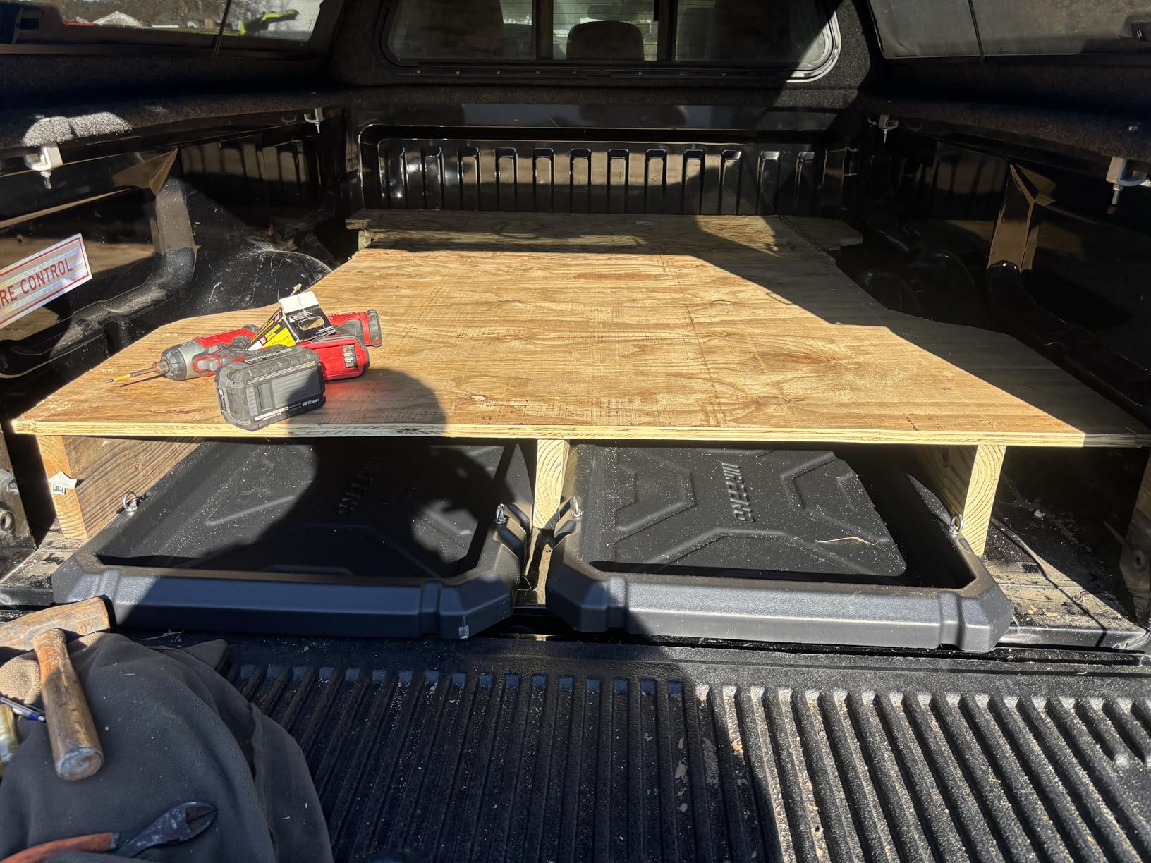 Slide-Out Truck Bed Organizer Tray, Heavy Duty Cargo Storage System with Easy Tailgate Access, Fits Full-Size Super Duty Bed Organizer 6'7”Beds, Durable HDPE Material, No Drilling customer photo 1